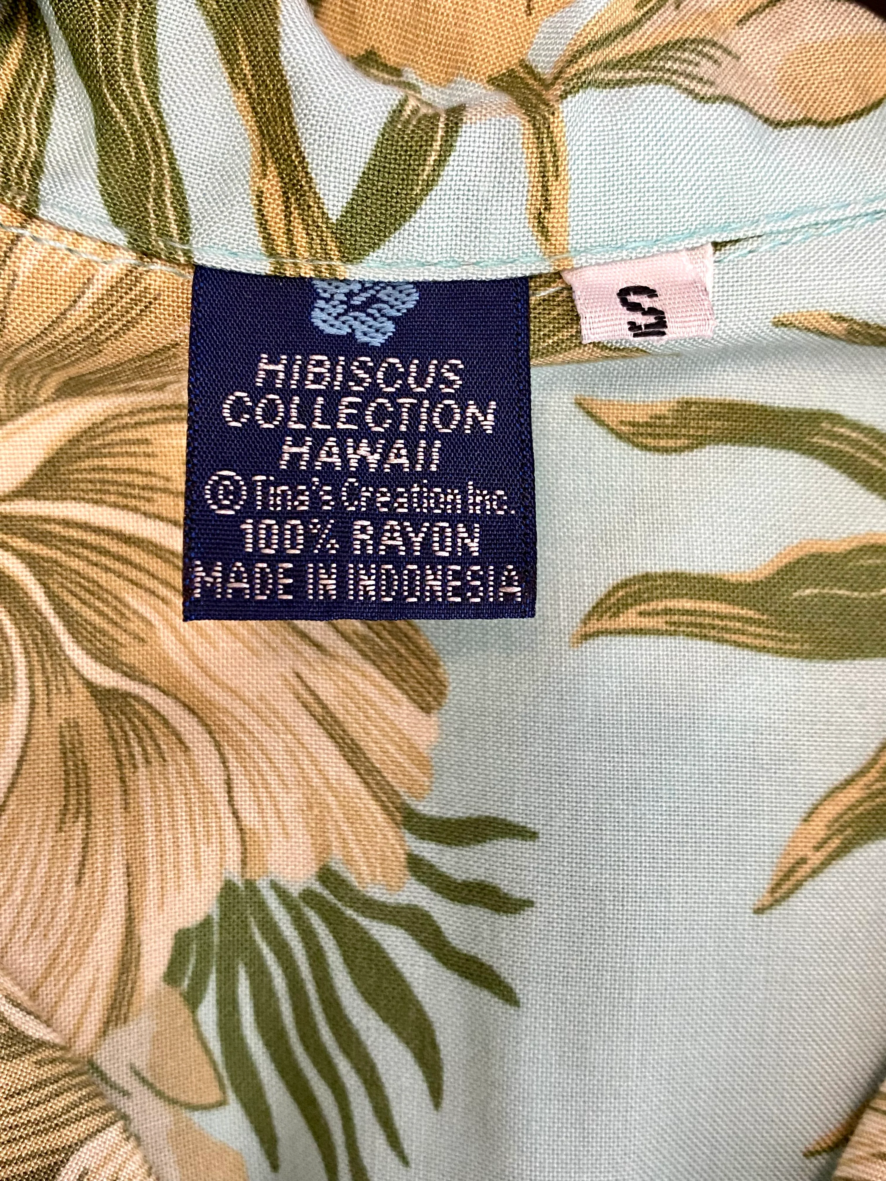 90s Soft Rayon Aloha Tropical Print Short Sleeve Shirt by Hibiscus Collection Hawaii - Image 11