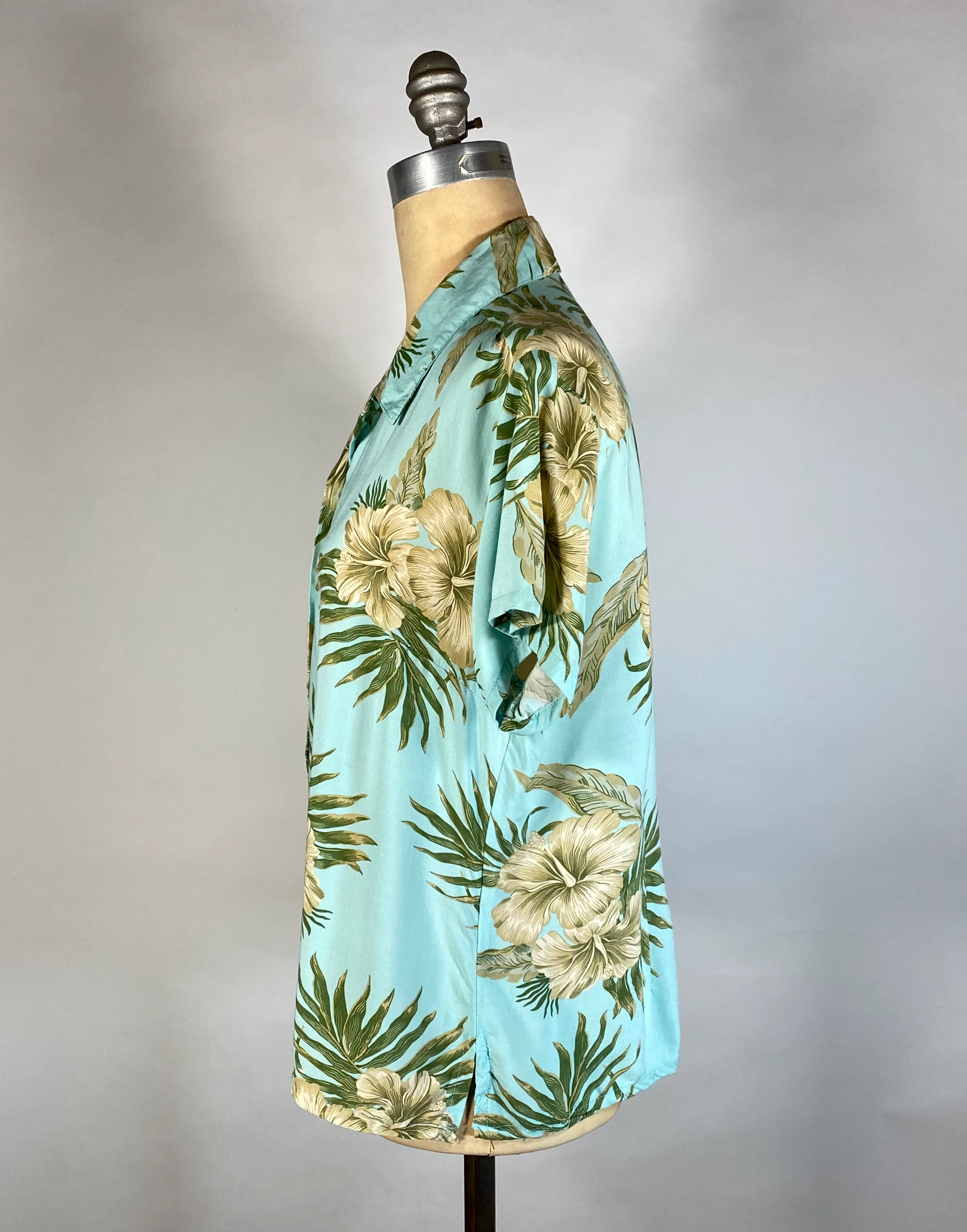 90s Soft Rayon Aloha Tropical Print Short Sleeve Shirt by Hibiscus Collection Hawaii - Image 4