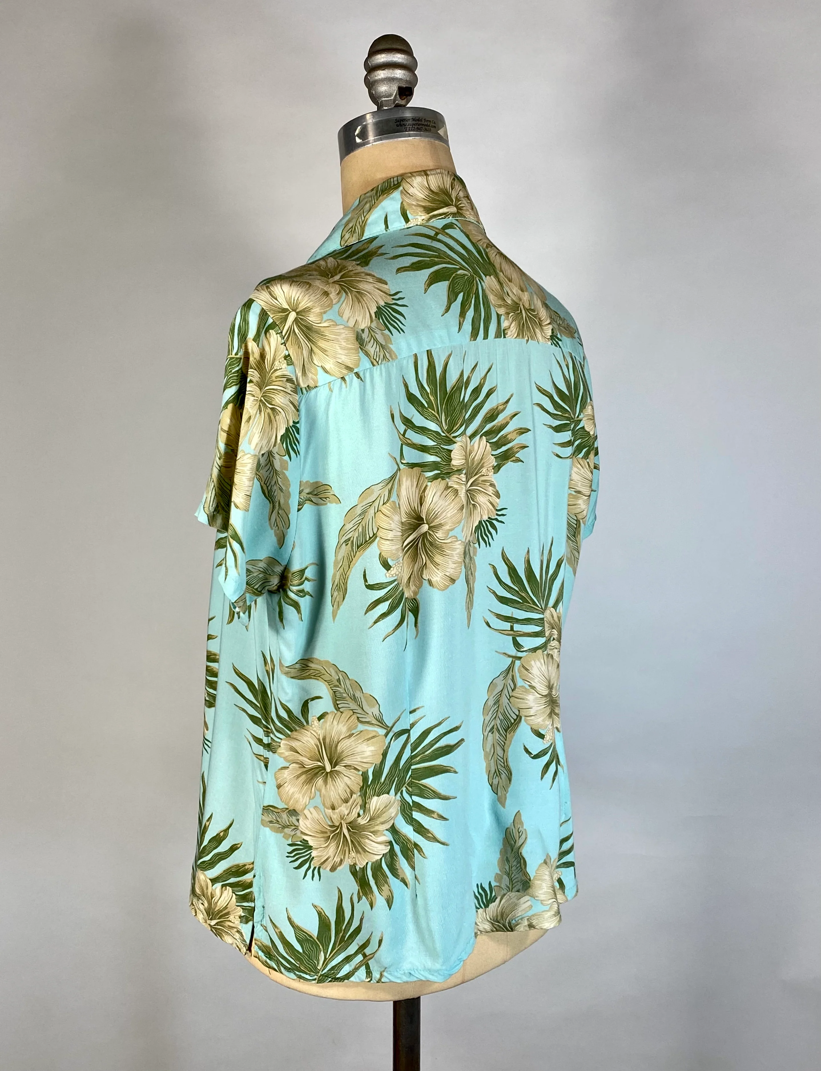 90s Soft Rayon Aloha Tropical Print Short Sleeve Shirt by Hibiscus Collection Hawaii - Image 5