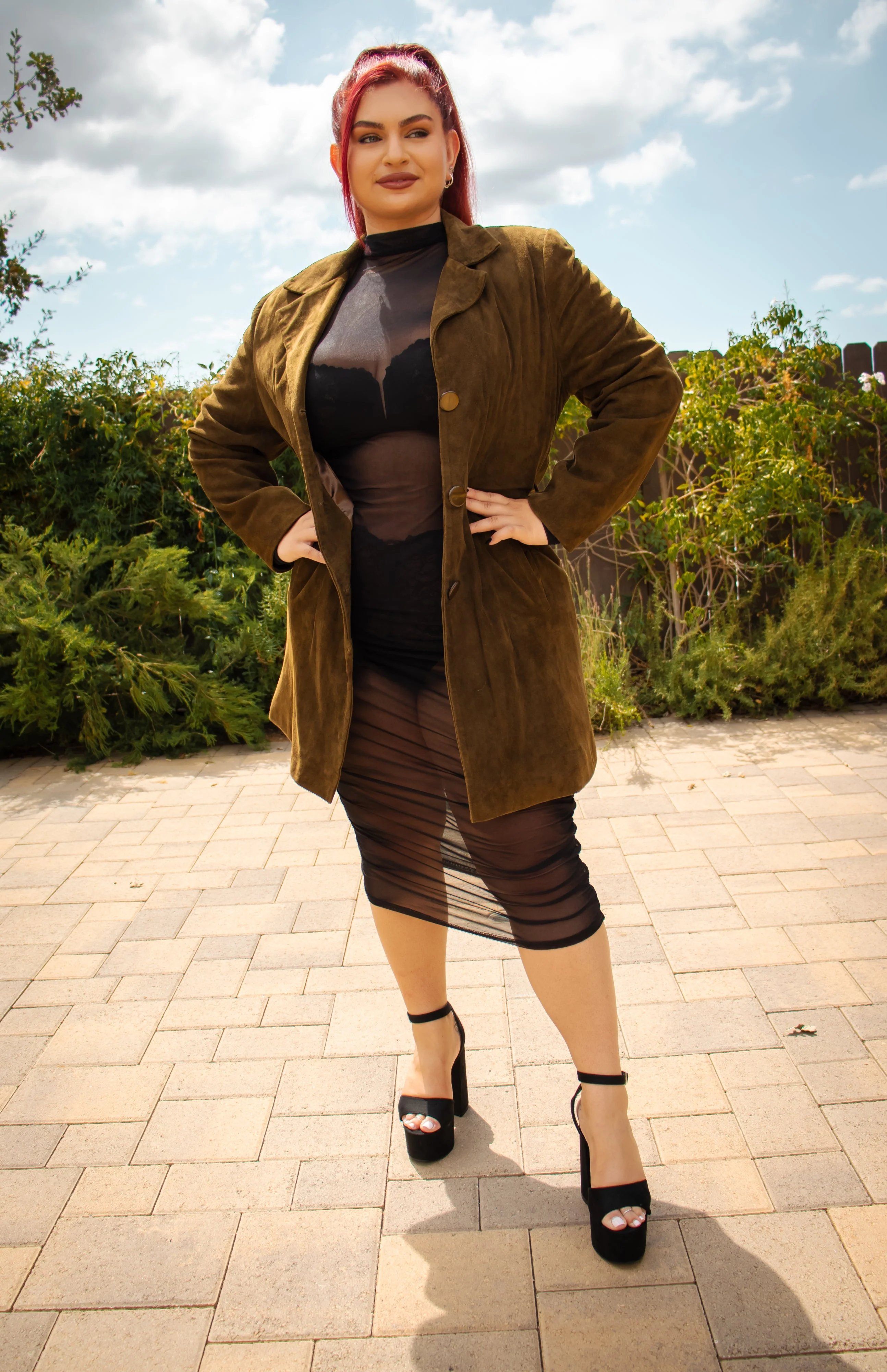 90s Soft Suede Coat L by  Benny's Shop - Image 3