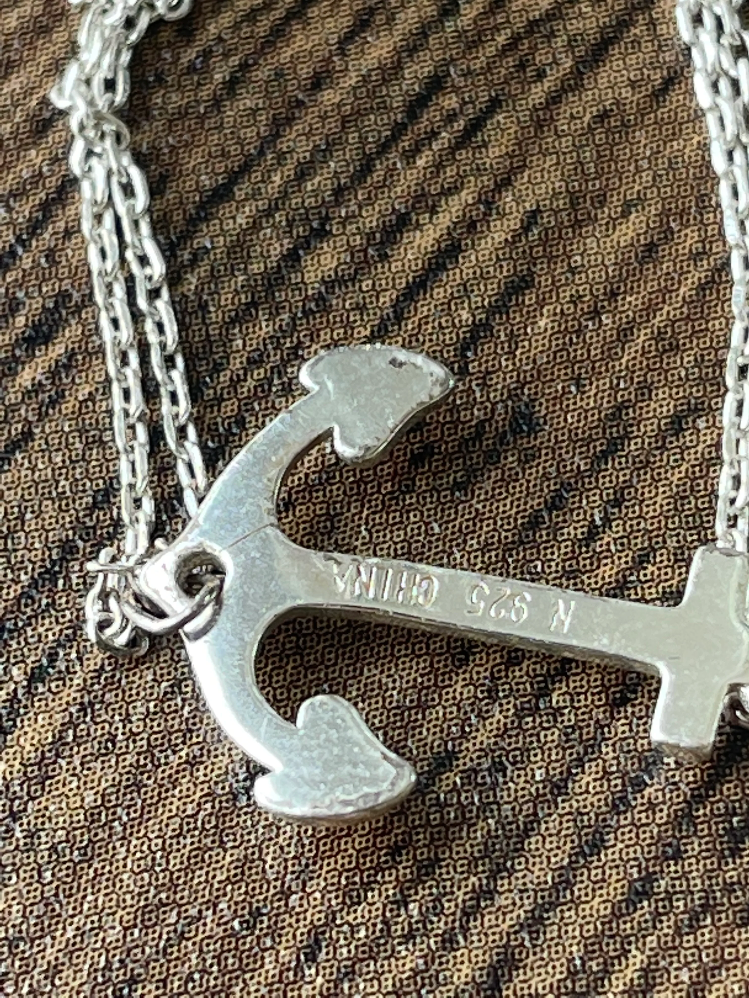 90s Sterling Silver Anchor Bracelet - Image 4