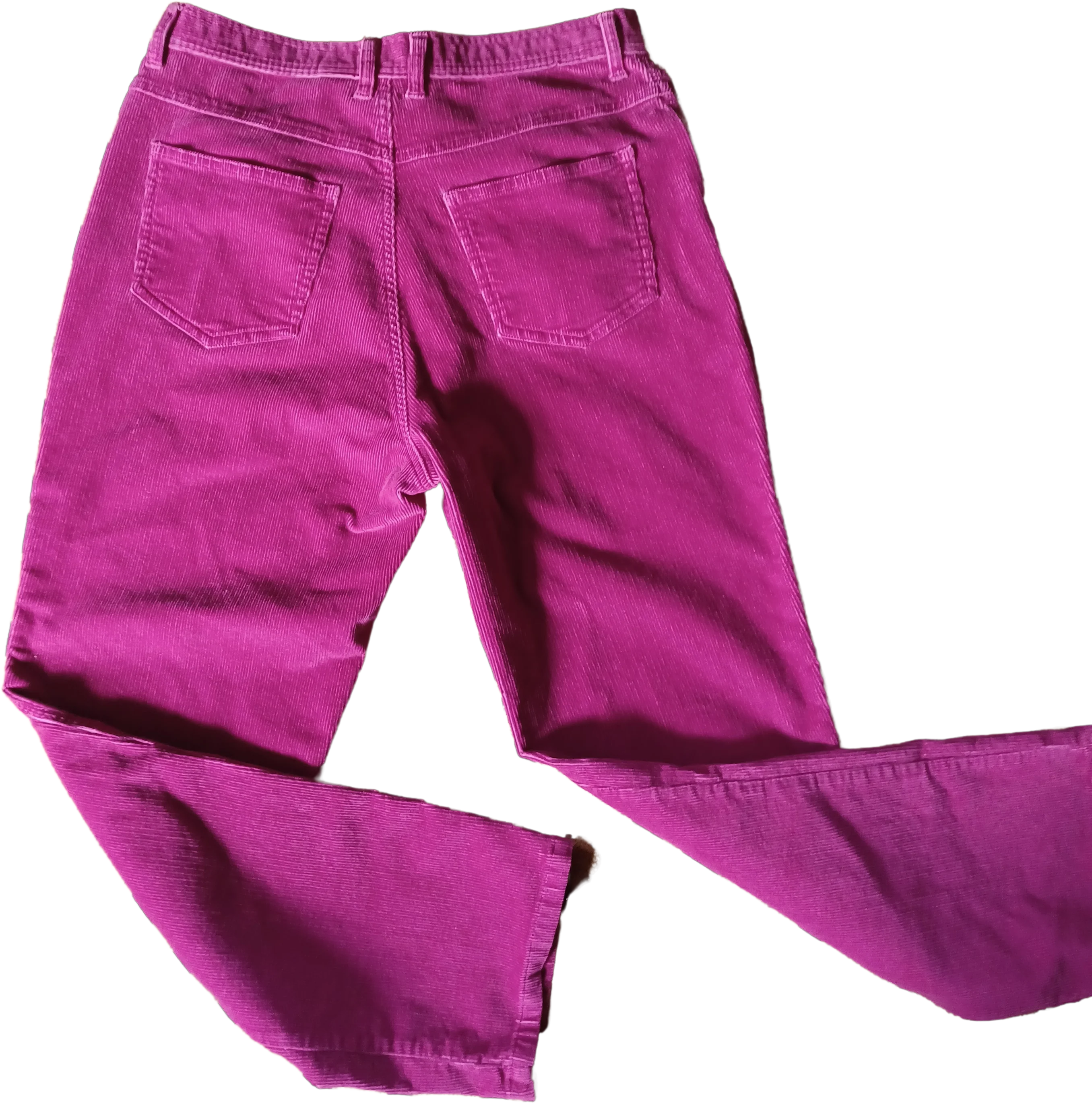 90s Straight Leg Magenta Corduroy Mom Jeans By Bill Blass Jeanswear - Image 2