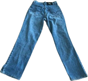 90s Straight Leg Wide Leg Jeans By Versace - Image 2