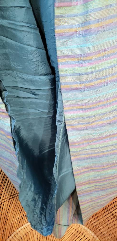 90s Striped Blue Skirt with Pockets Made In Austria 38 by Geiger - Image 8