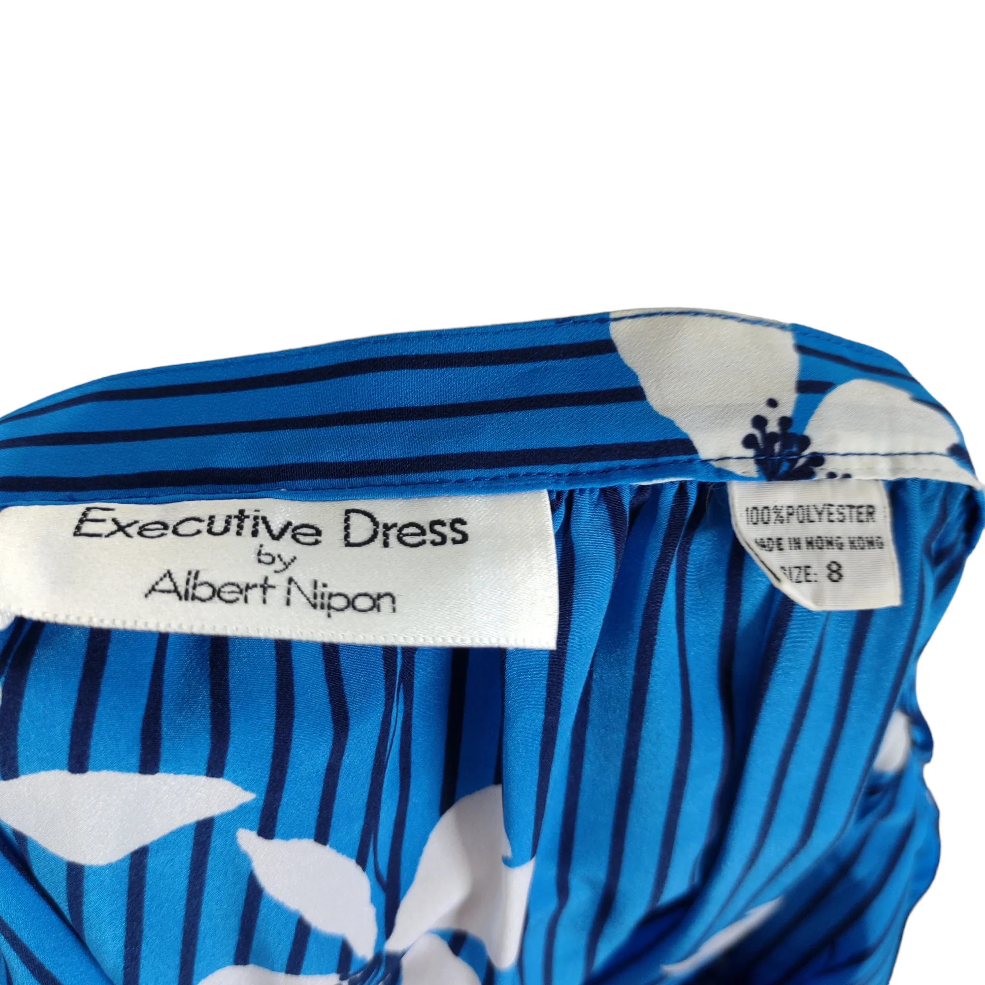 90s Striped Floral Midi Skirt Set Short Sleeve Boxy By Executive Dress for Albert Nipon - Image 14