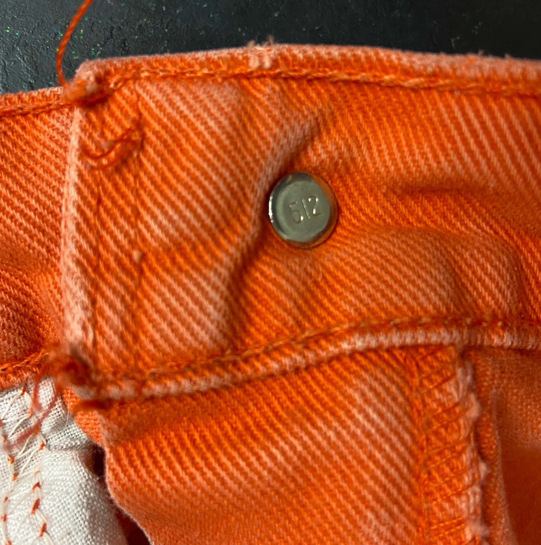 90s Student 550 Orange Cut-off Shorts Usa 28/29" By Levi's - Image 11