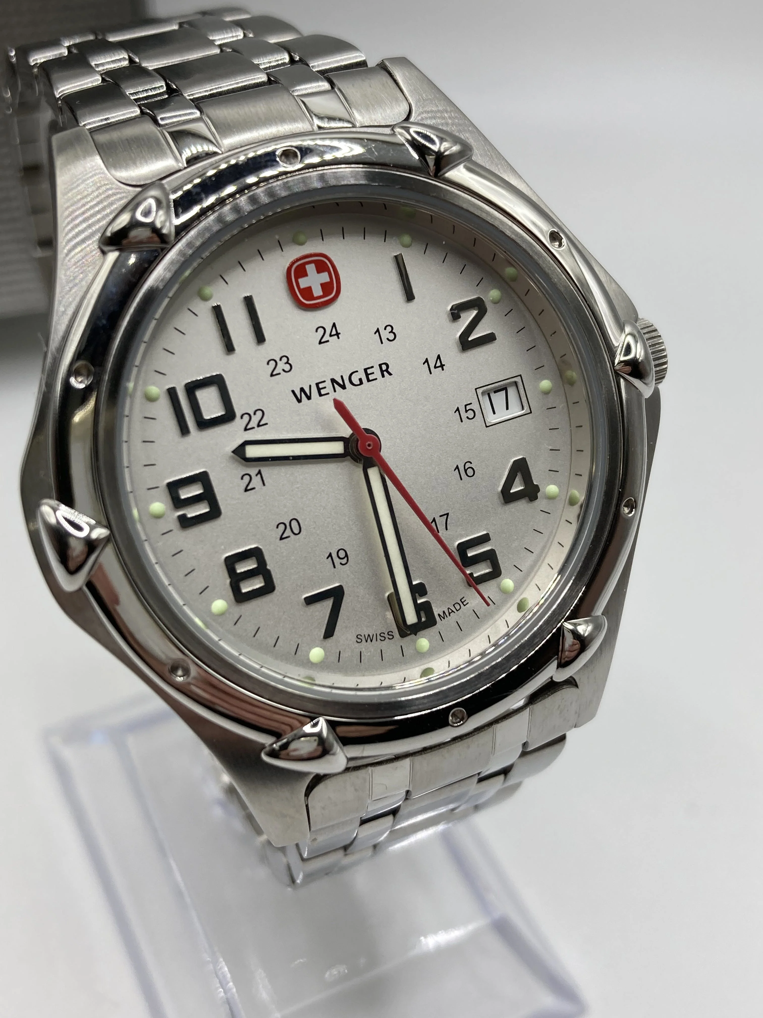 90s Swiss Made 7311x Lumi Date Dial Wrist Watch By Wenger - Image 9