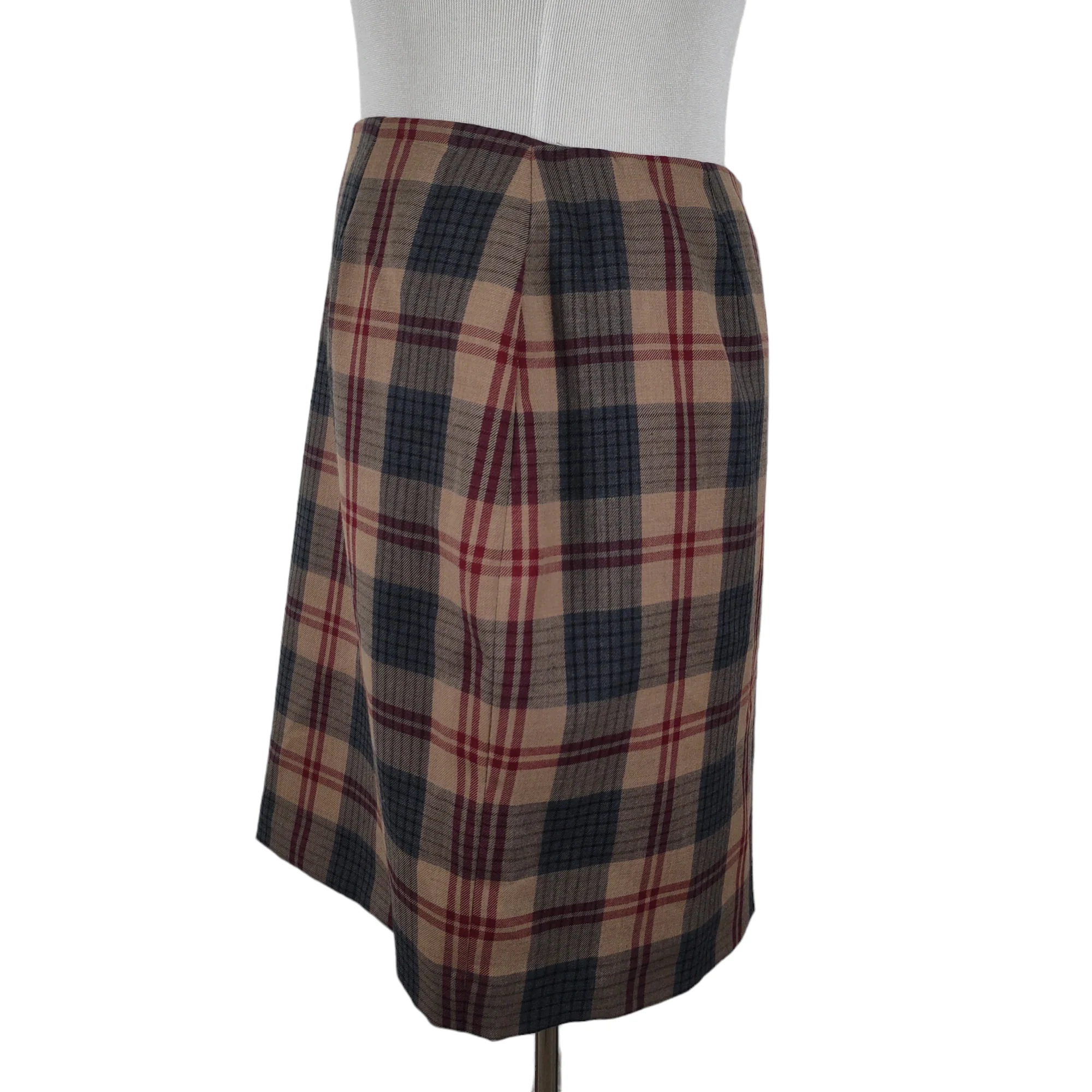 90s Tartan Plaid Pencil Mini Skirt High Rise By Petite Sophisticate - Image 6