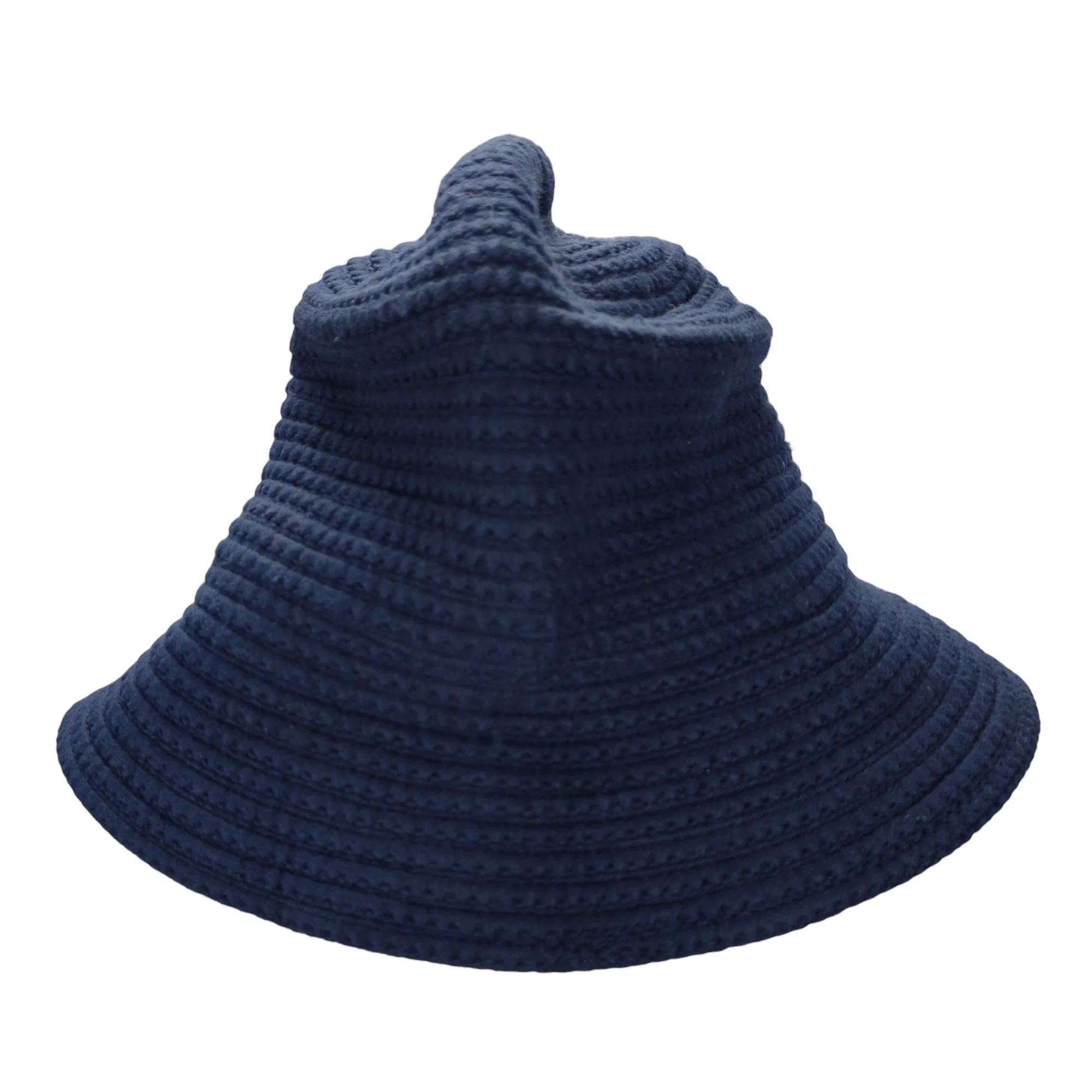90s Textured Navy Bucket Hat One Size Made In Italy By Nordstrom - Image 4