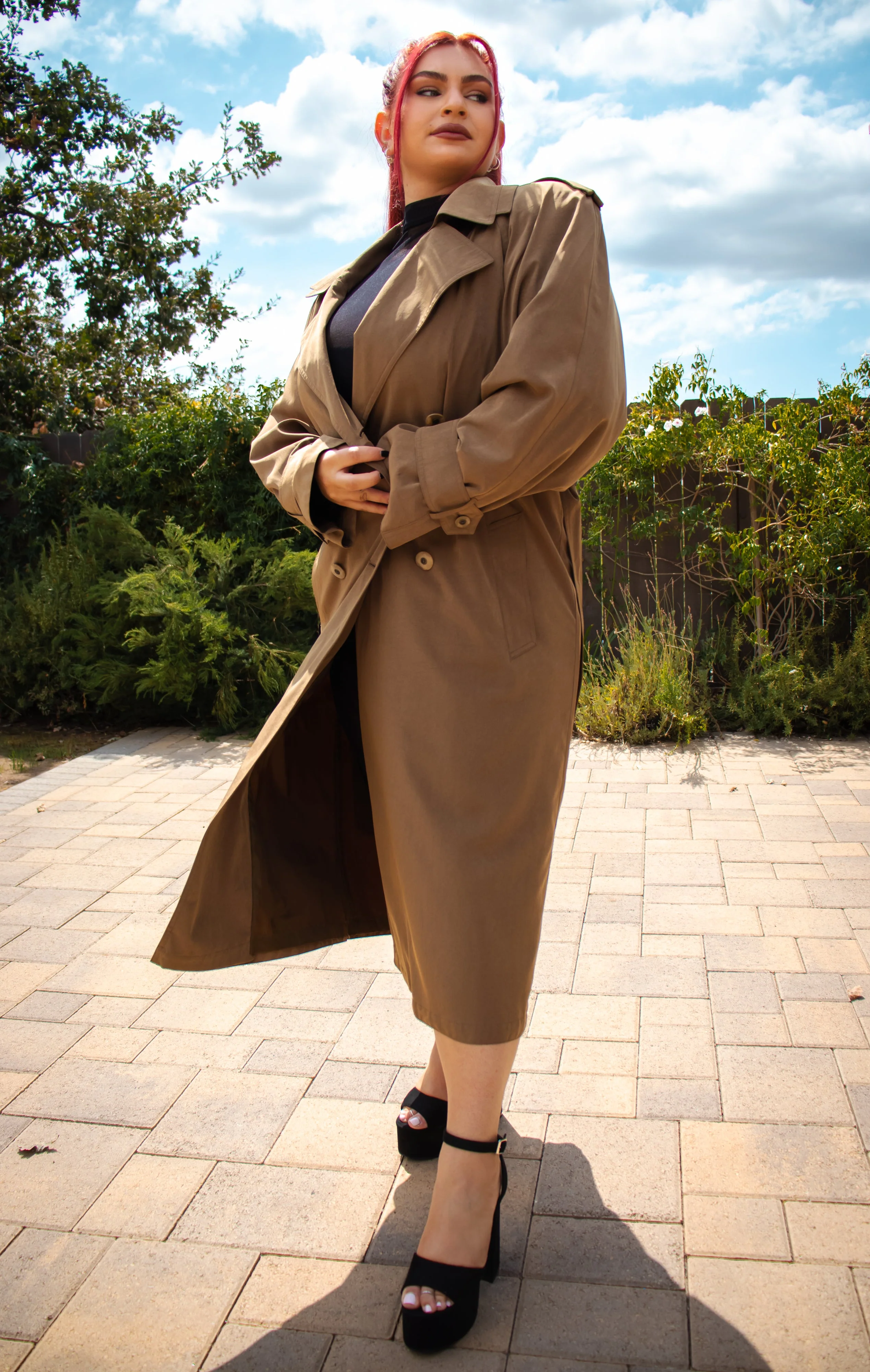 90s Trench Coat L/xl by Neiman Marcus - Image 5