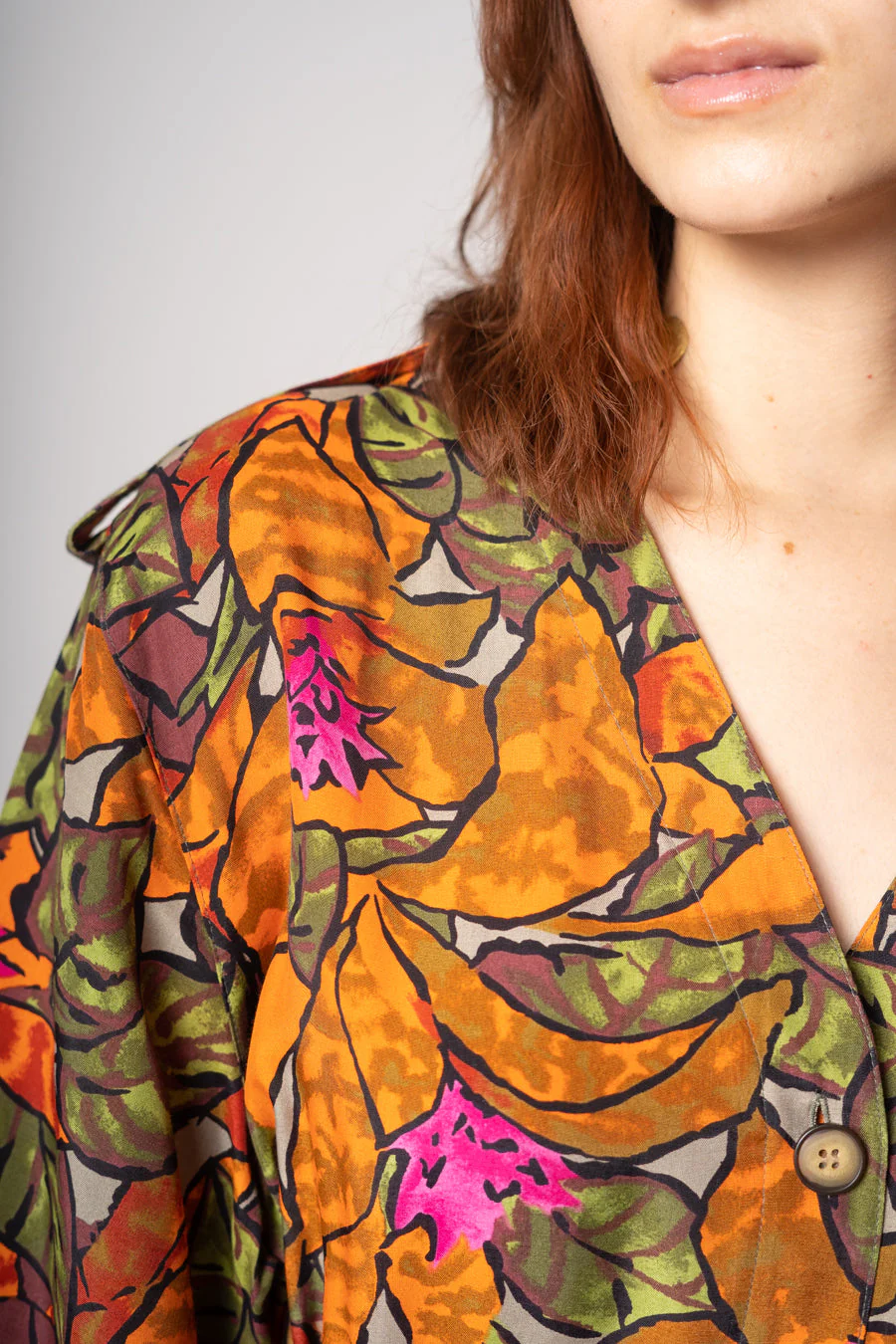 90s Tropical Rayon Dress by Michele Stewart - Image 11