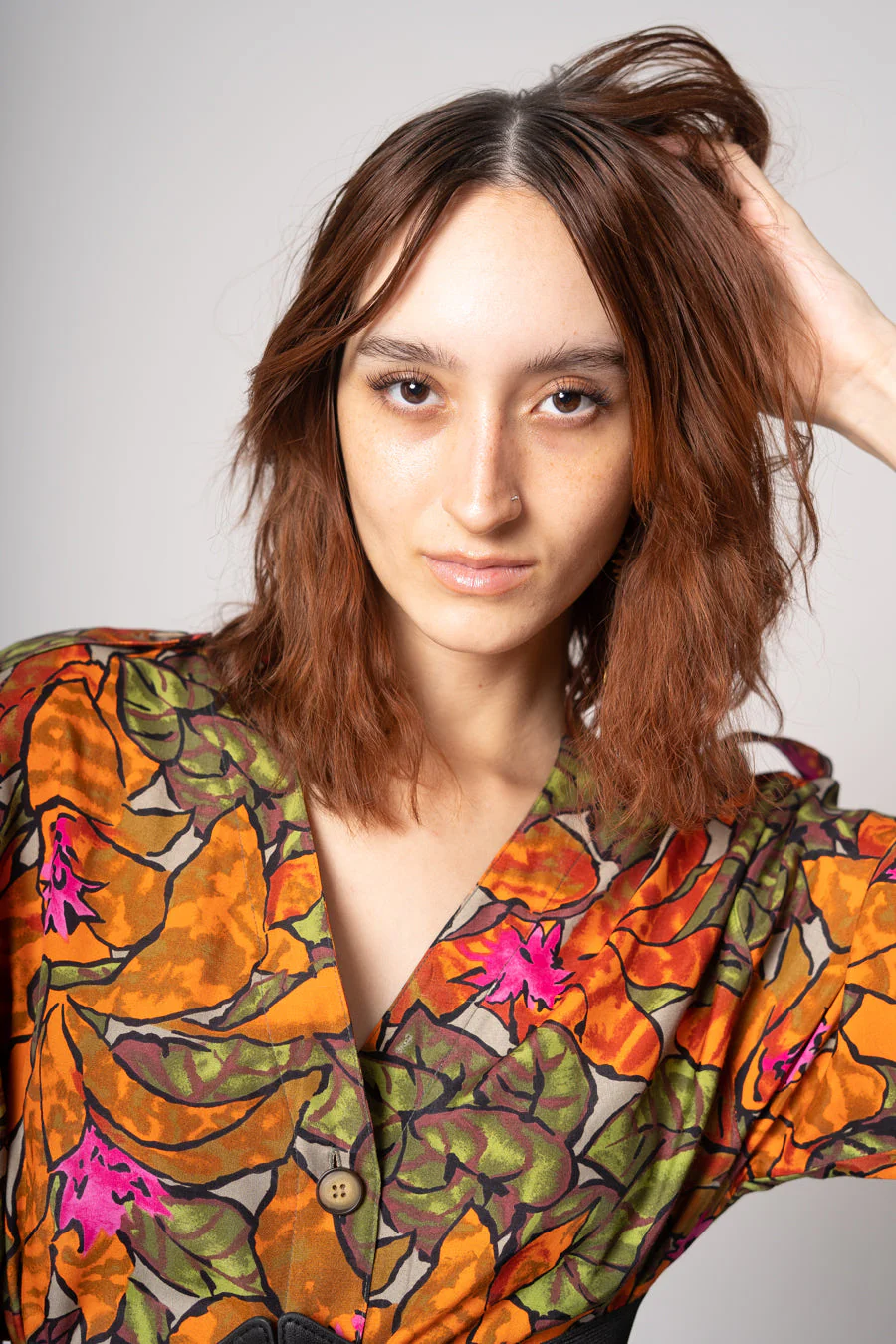 90s Tropical Rayon Dress by Michele Stewart - Image 12