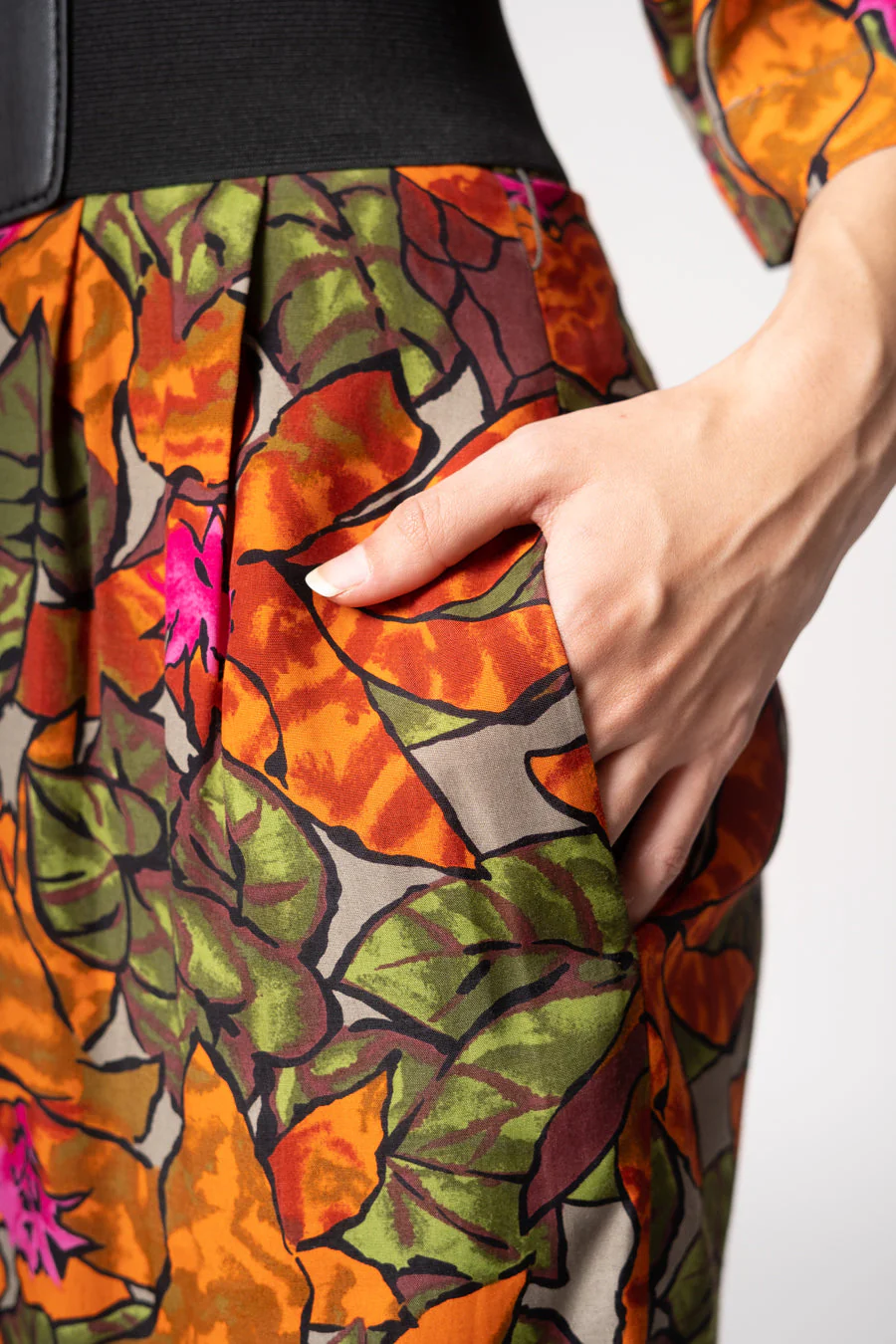 90s Tropical Rayon Dress by Michele Stewart - Image 3