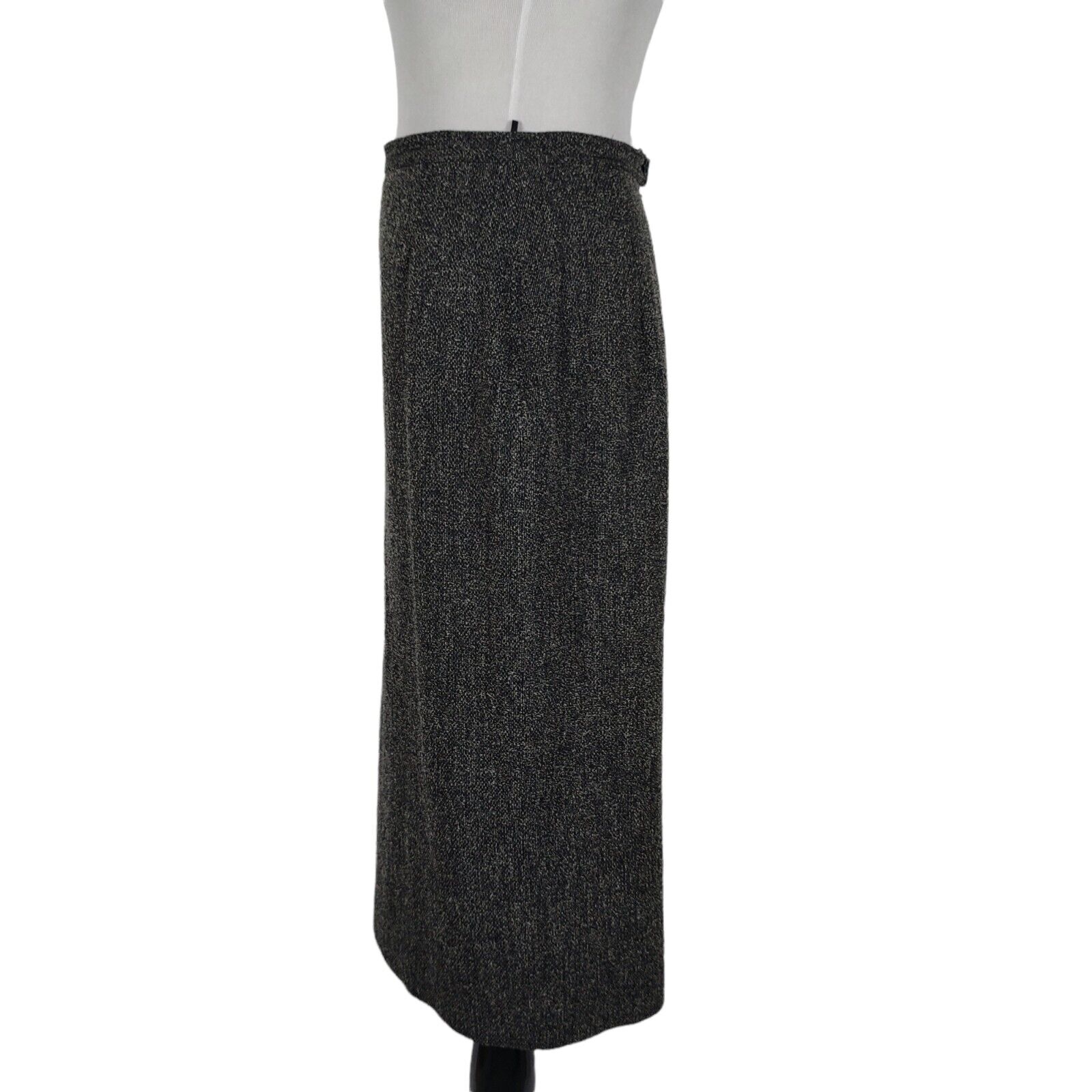 90s Tweed Midi Skirt Suit Two Piece by Max Mara - Image 9