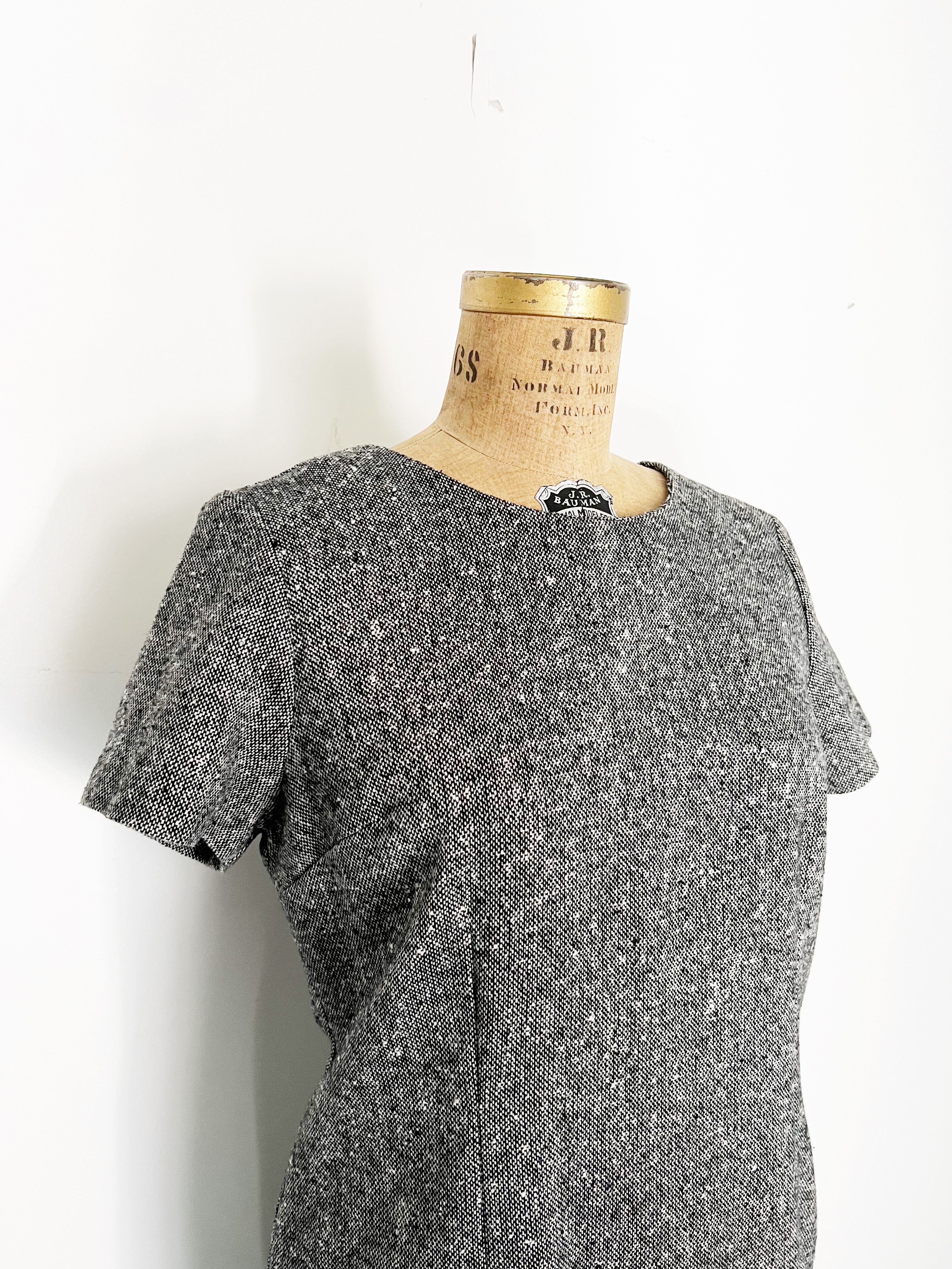 90s Tweed Wool Sheath Dress By Bridgewater - Image 3