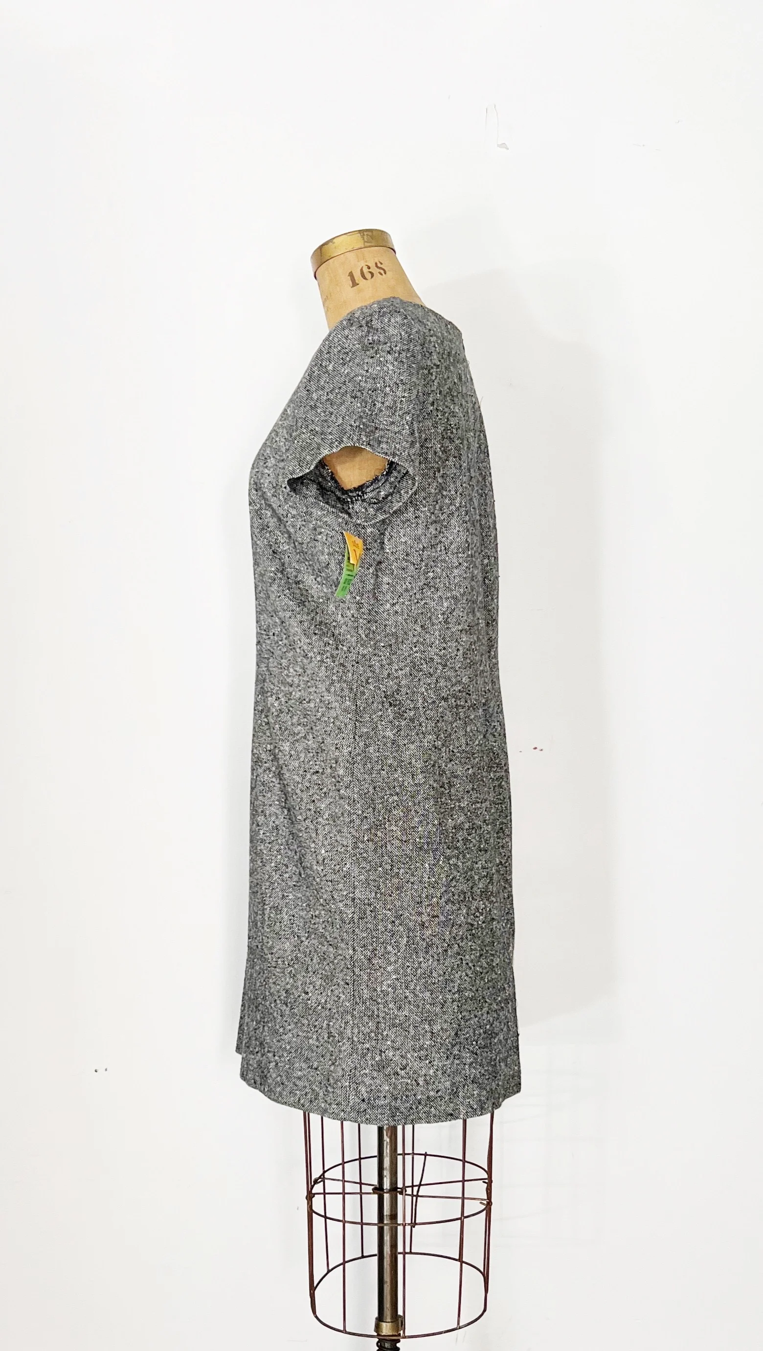 90s Tweed Wool Sheath Dress By Bridgewater - Image 4