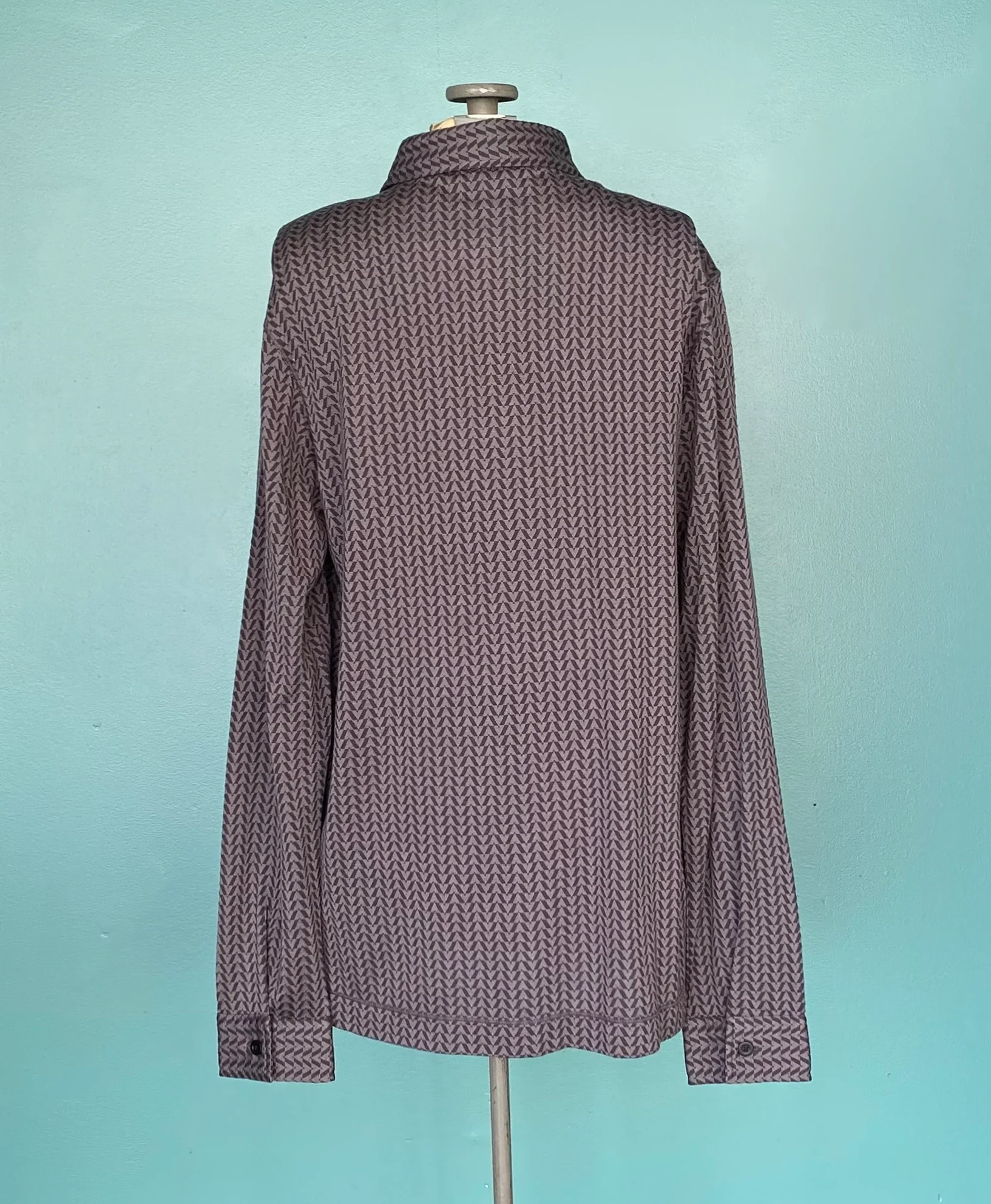 90s Unisex Silk Designer Button Up Long Sleeve Shirt By Armani Collezioni - Image 7