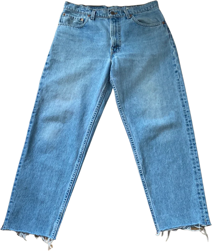 90s Upcycled Frayed Hem 90s Jeans By Levi's