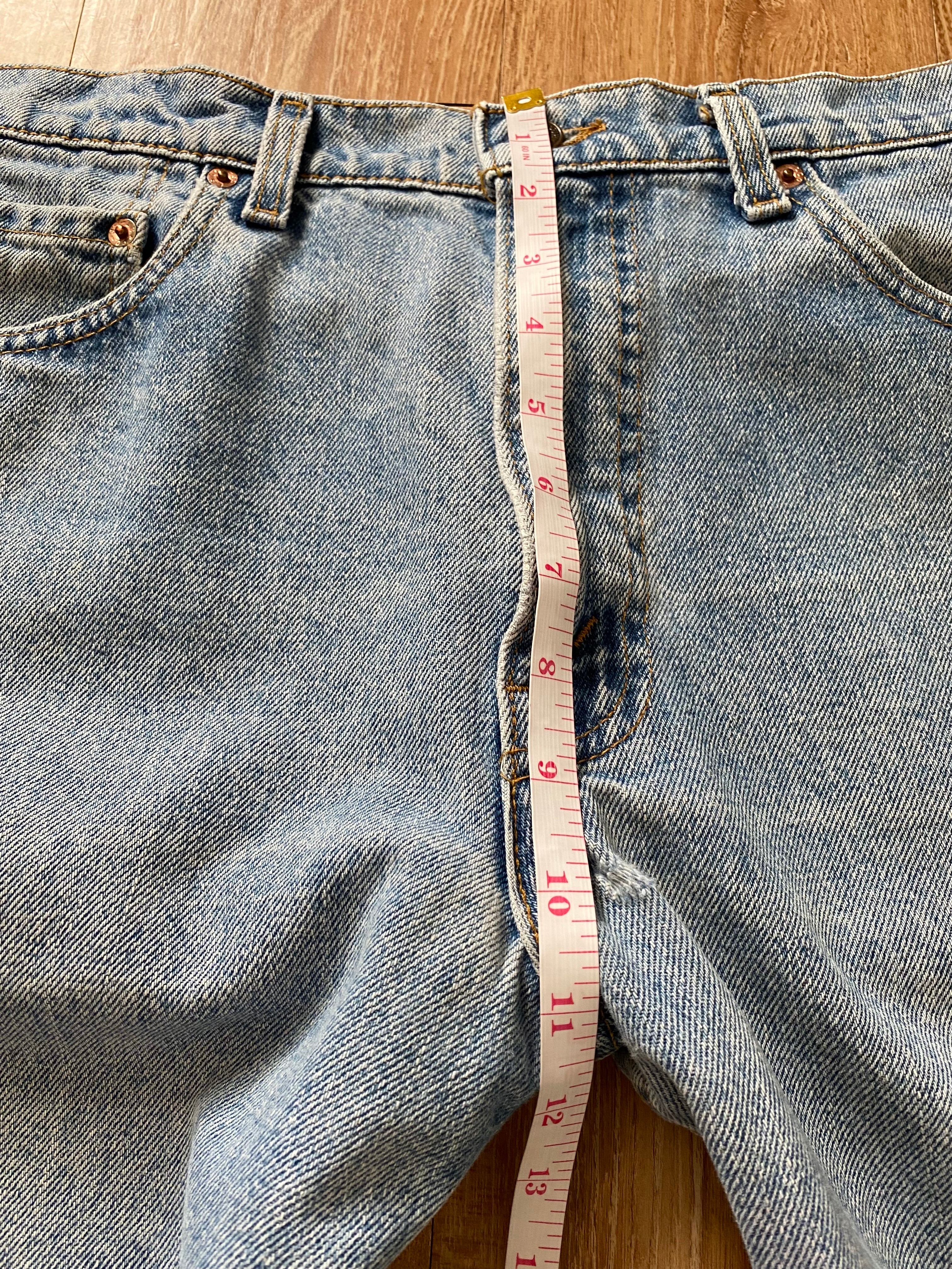 90s Upcycled Frayed Hem 90s Jeans By Levi's - Image 12