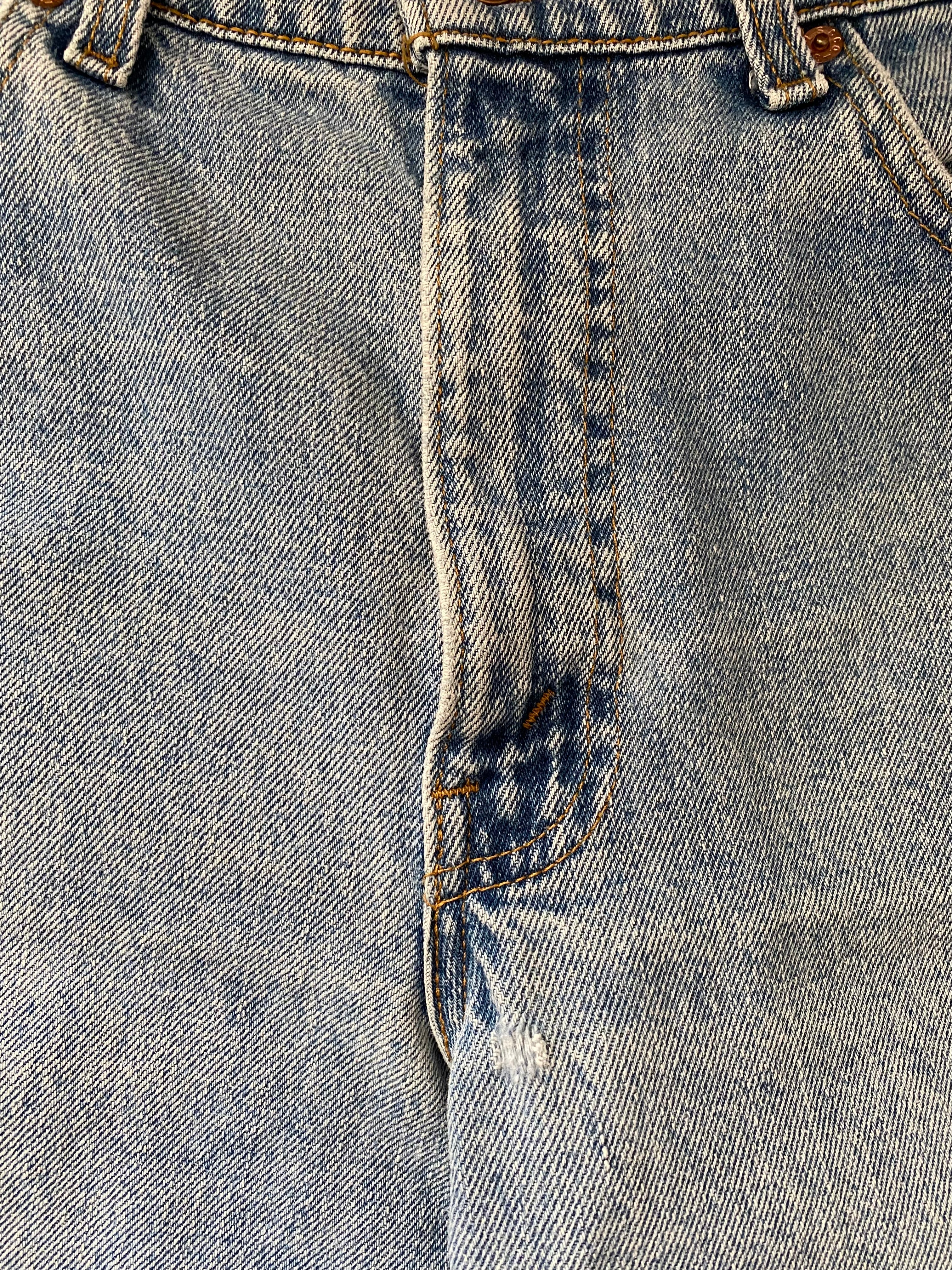 90s Upcycled Frayed Hem 90s Jeans By Levi's - Image 14