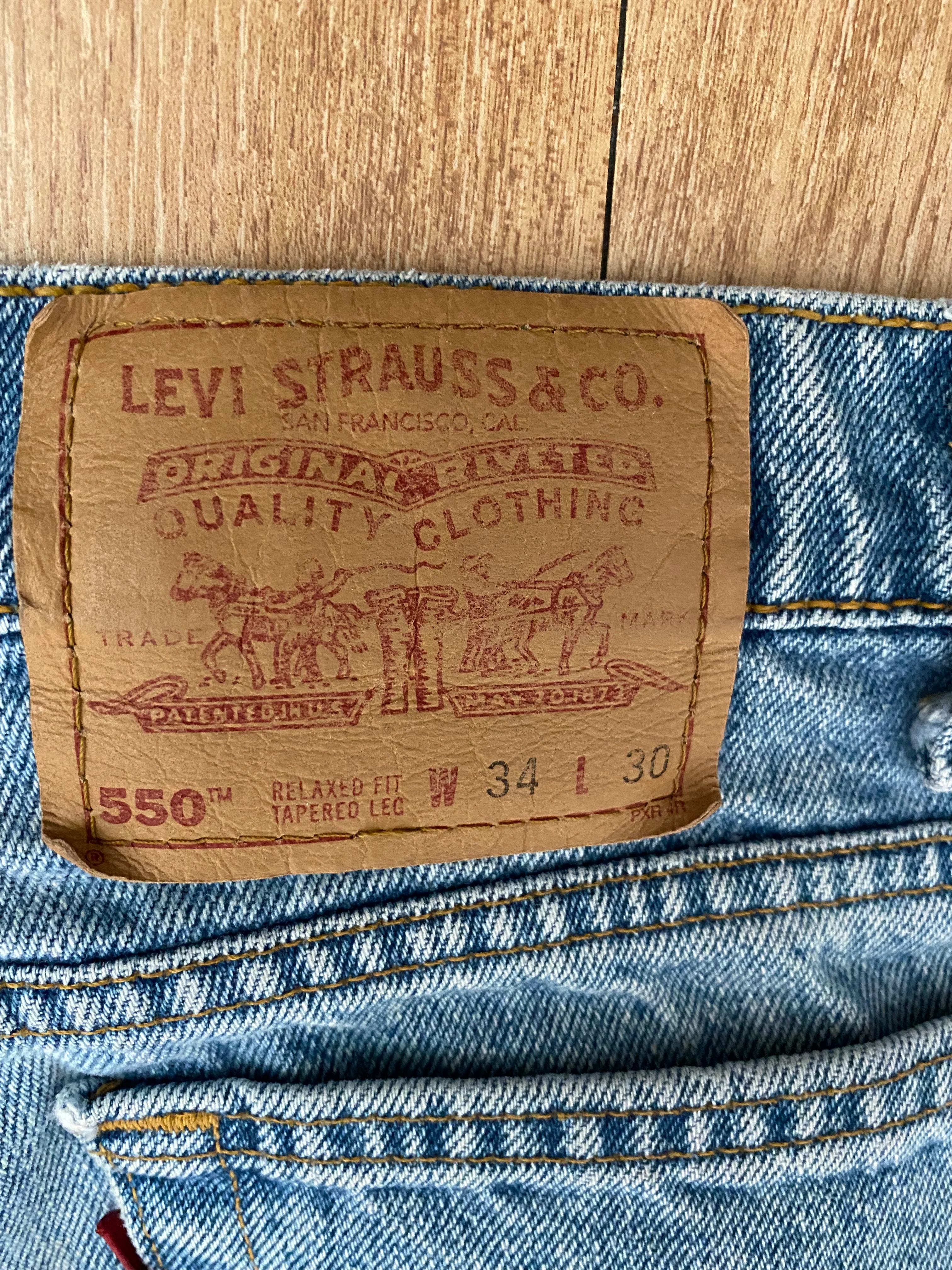 90s Upcycled Frayed Hem 90s Jeans By Levi's - Image 7