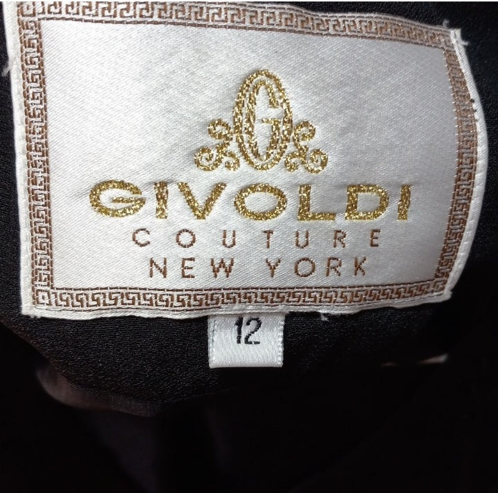 90s V-neck Embroidery And Beaded Formal Polyester Vest By Givoldi Couture New York - Image 6
