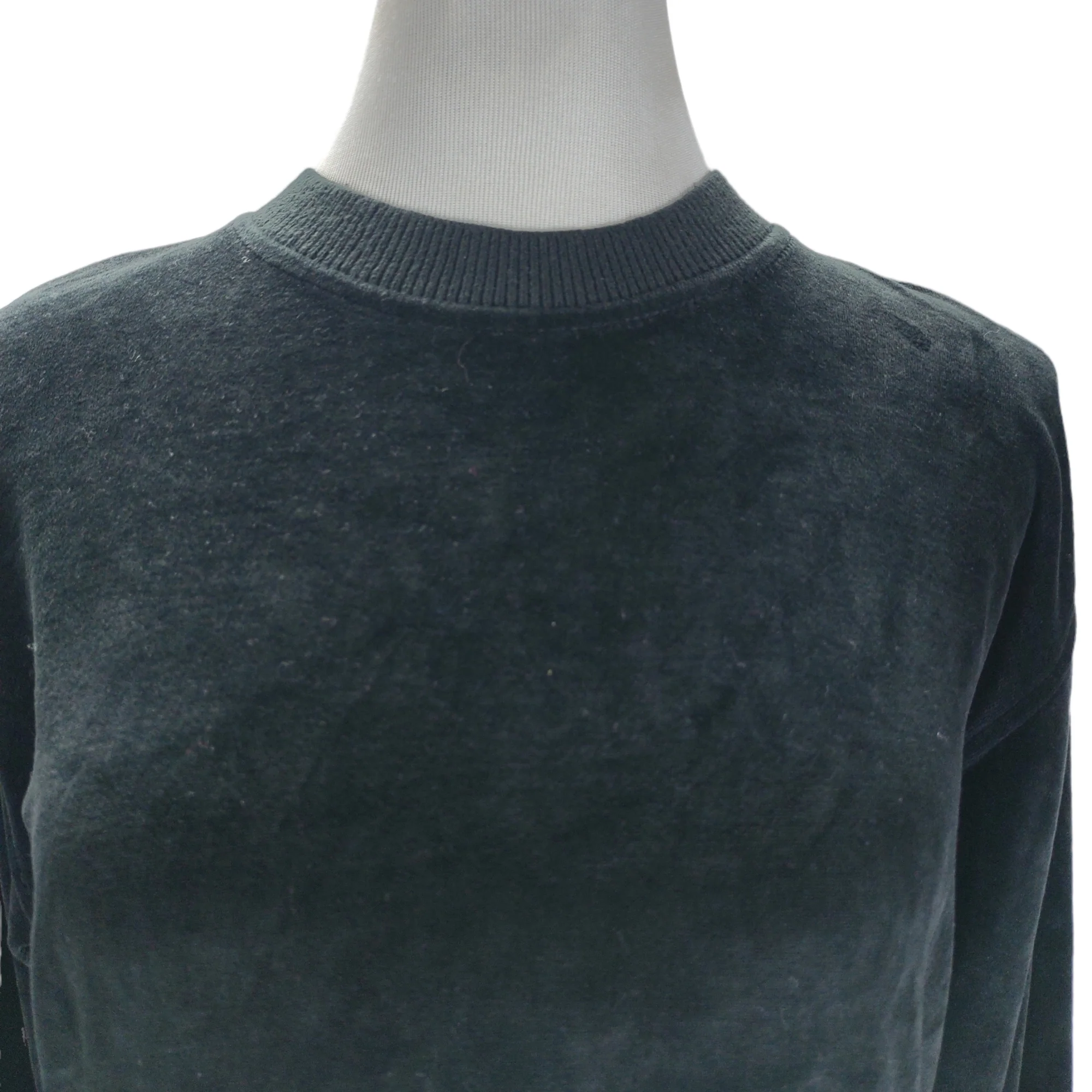 90s Velour Minimalist Goth Long Drop Waist Dress By Liz Sport - Image 3