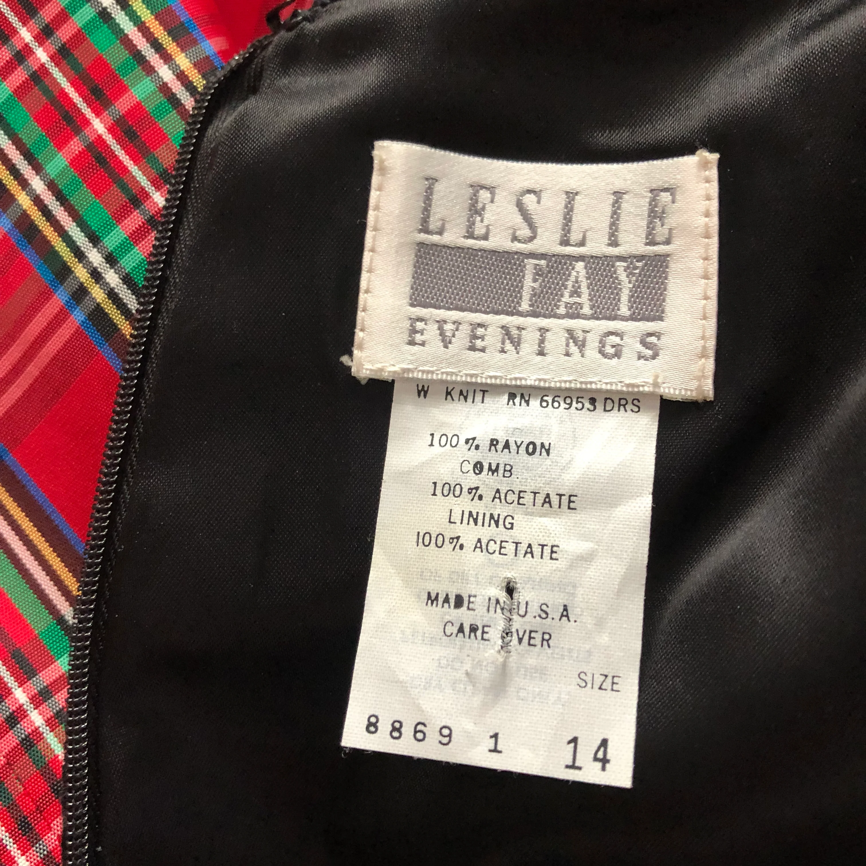 90s Velvet And Plaid Puff Sleeve Christmas Party Dress By Leslie Fay Evenings - Image 14
