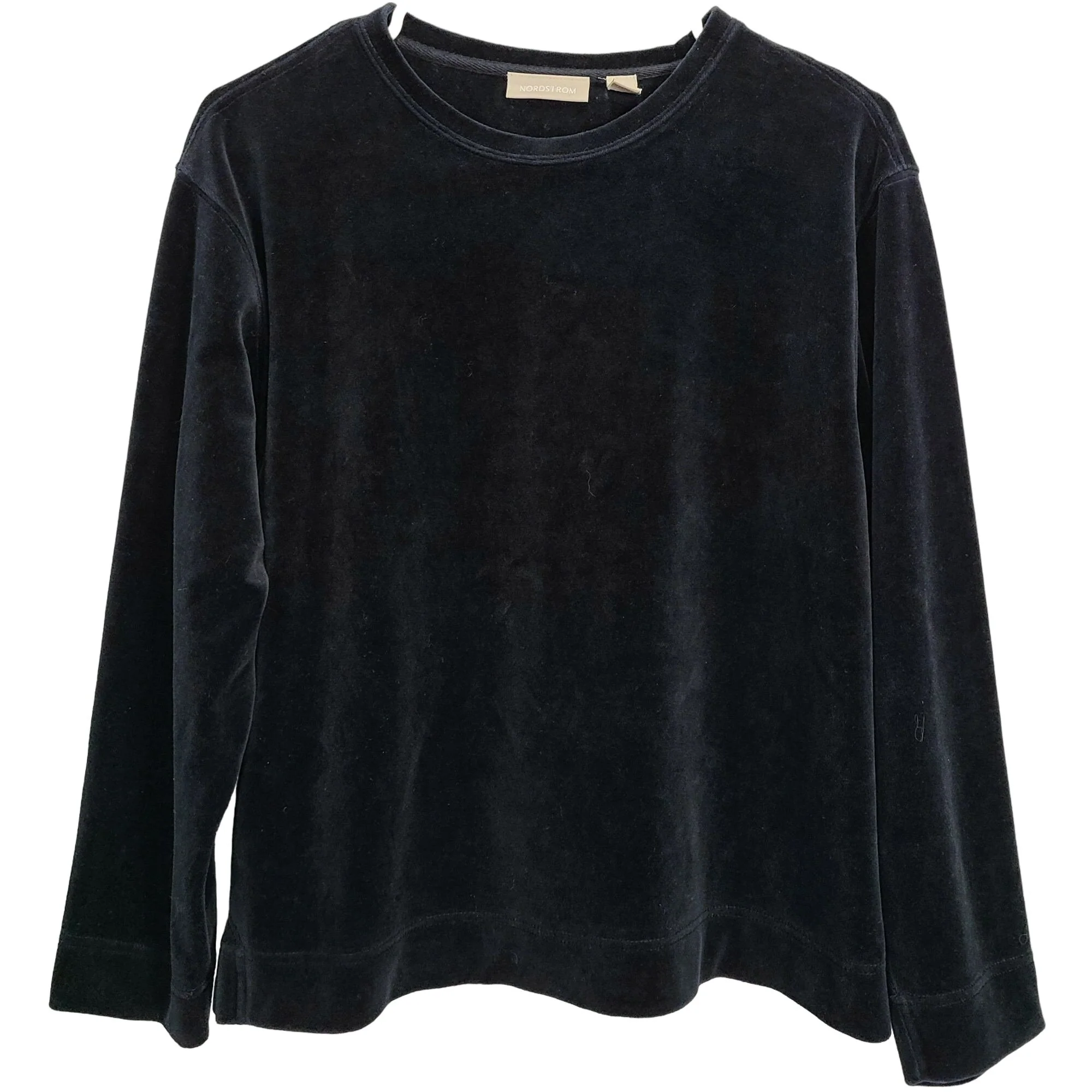 90s Velvet Sweater Shirt Black Top Casual Women Small By Nordstrom - Image 11