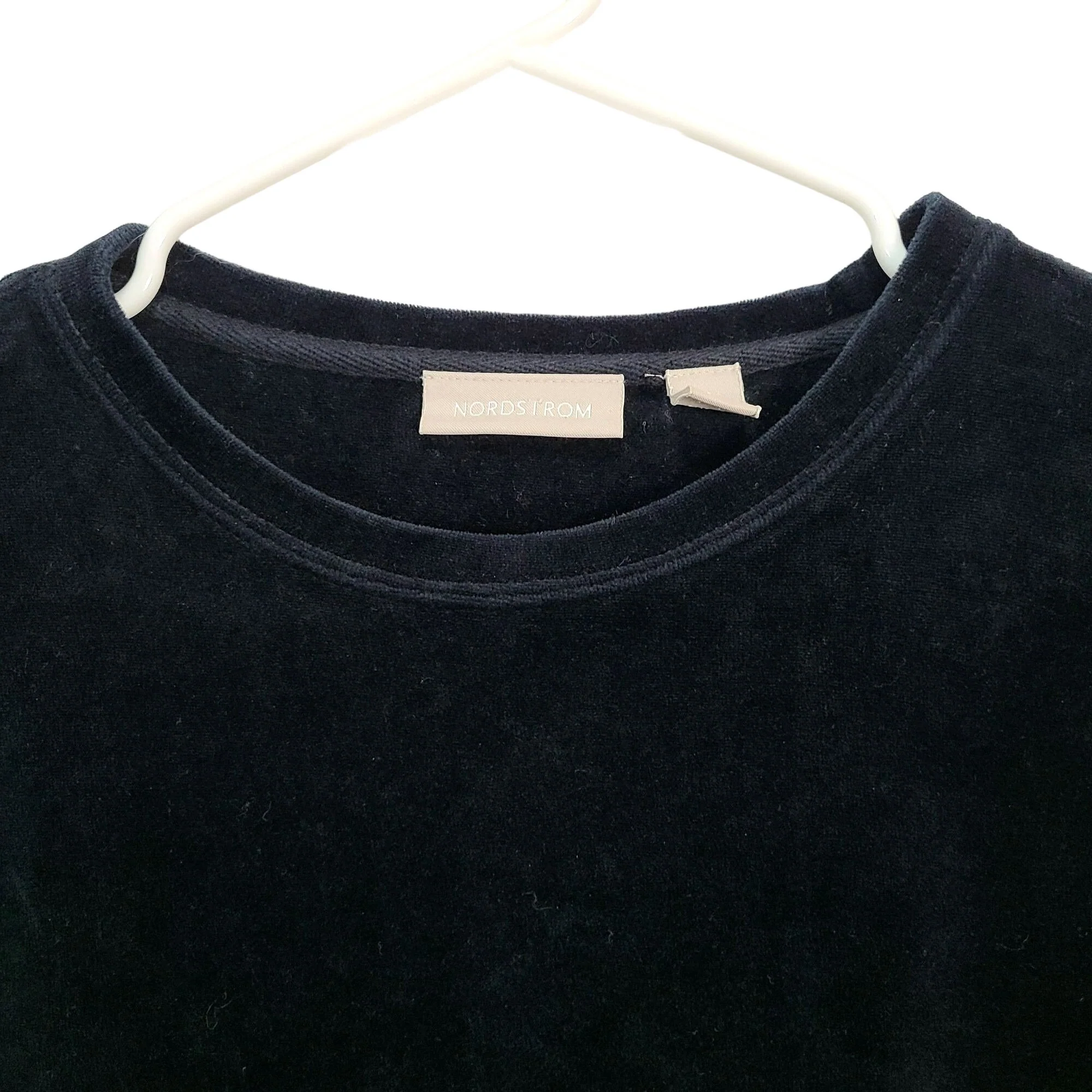 90s Velvet Sweater Shirt Black Top Casual Women Small By Nordstrom - Image 12