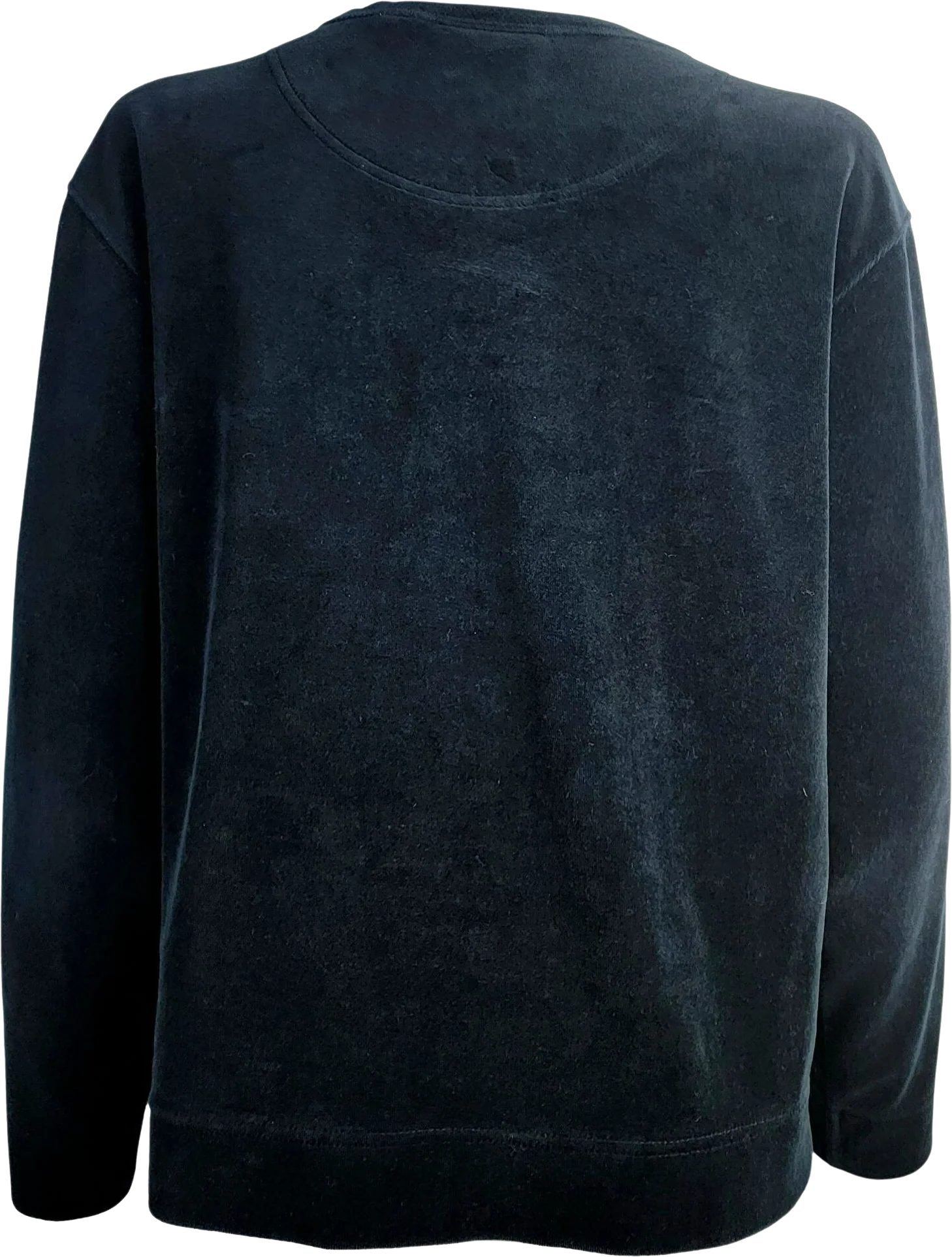90s Velvet Sweater Shirt Black Top Casual Women Small By Nordstrom - Image 2