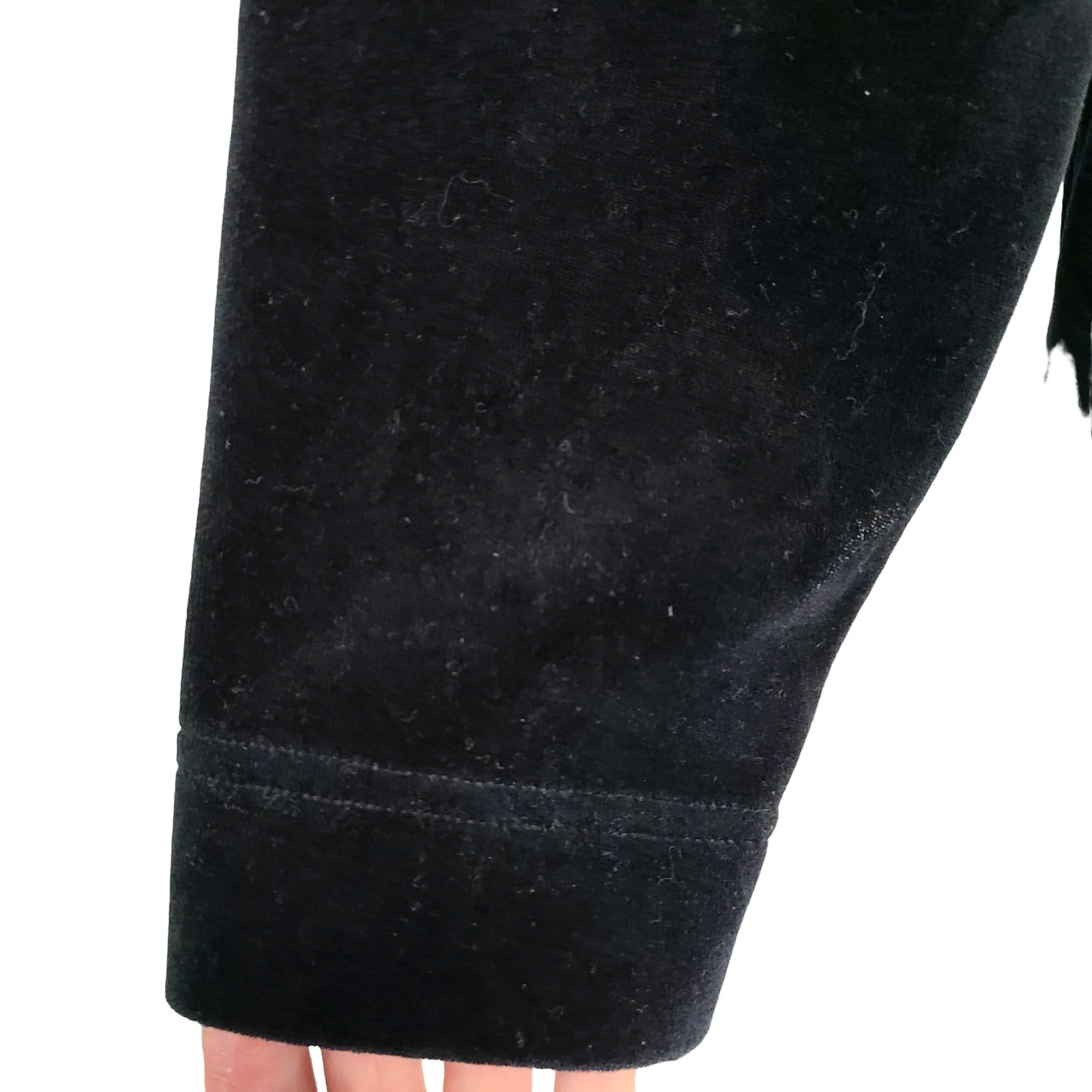 90s Velvet Sweater Shirt Black Top Casual Women Small By Nordstrom - Image 8