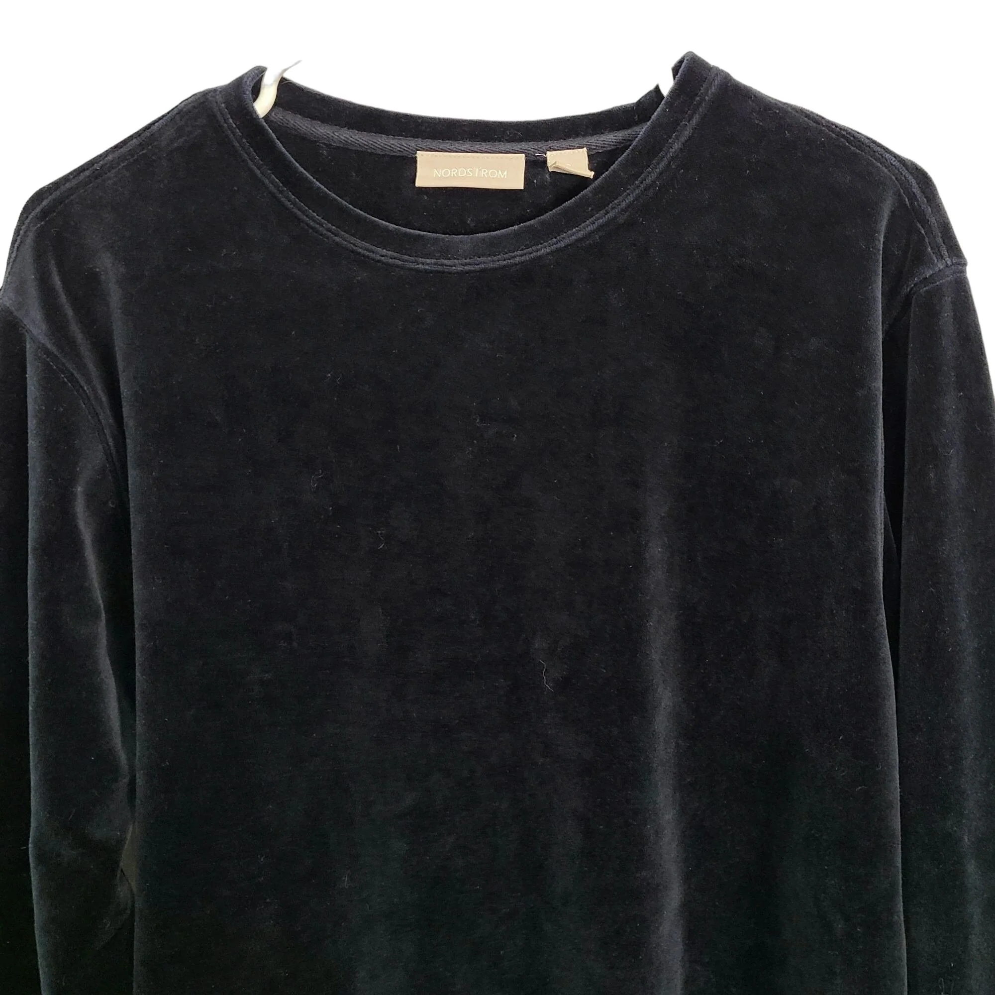 90s Velvet Sweater Shirt Black Top Casual Women Small By Nordstrom - Image 9