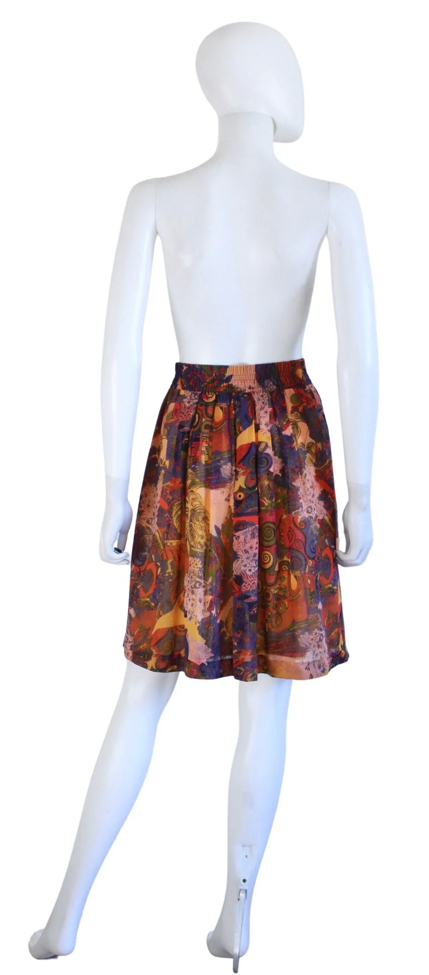 90s Vibrant Color Abstract Print Skirt - Image 9