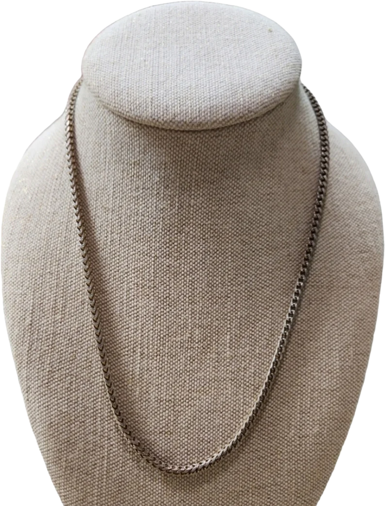 90s Vintage 925 Italy Bling Box Link Chain