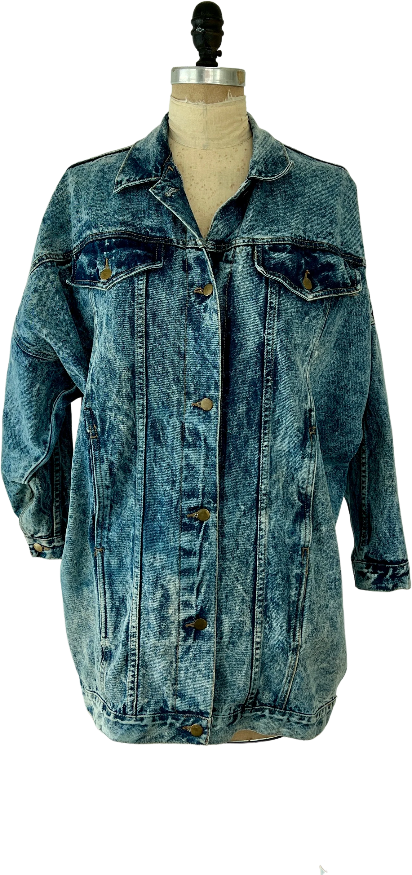 90s Vintage Acid Wash Denim Jacket By Venezia