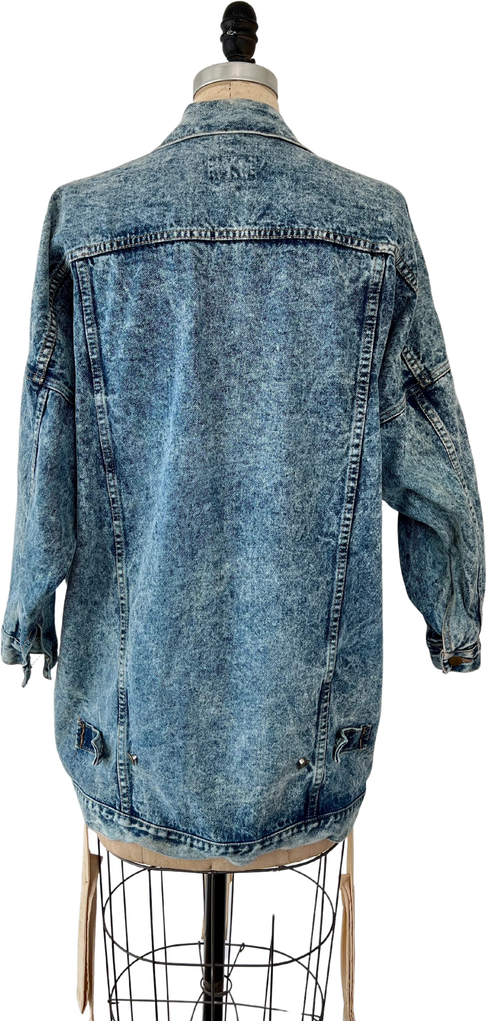 90s Vintage Acid Wash Denim Jacket By Venezia - Image 2