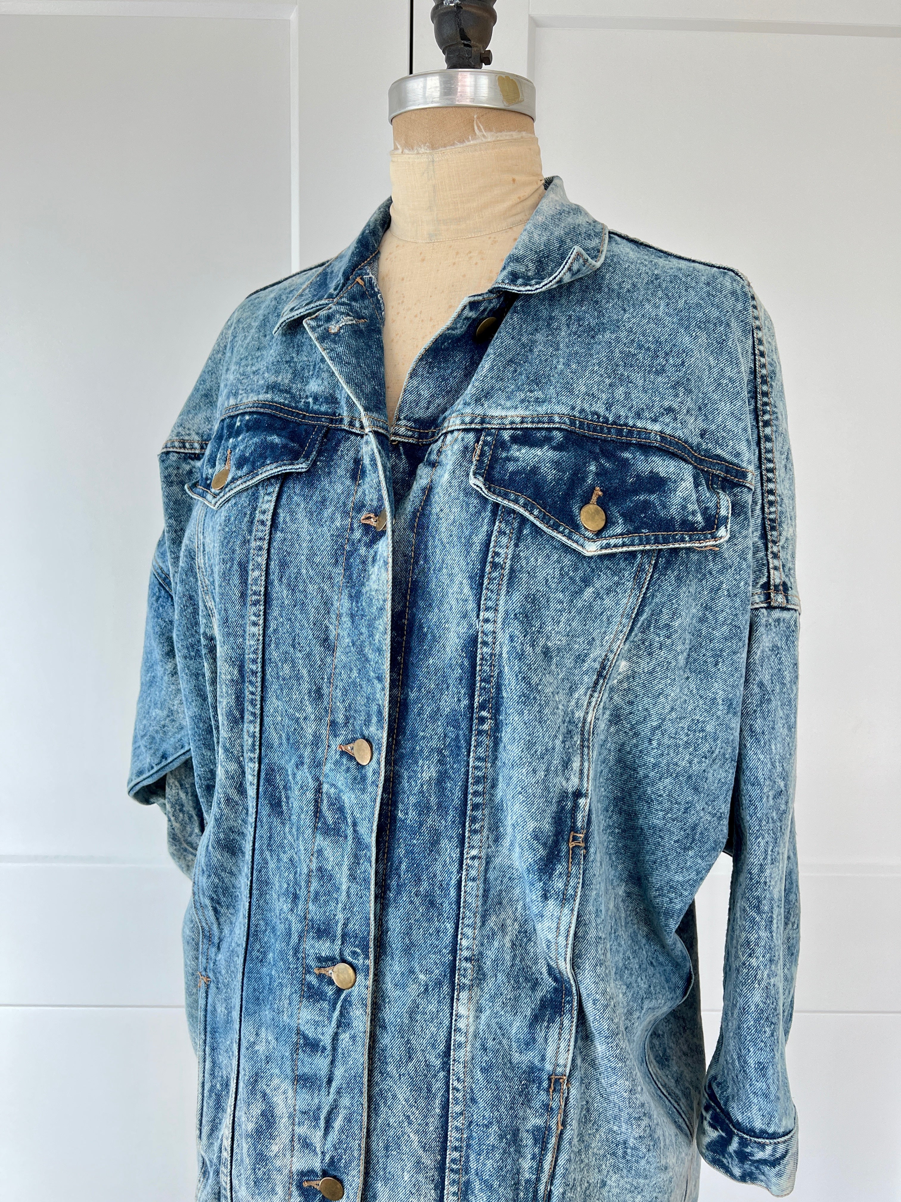 90s Vintage Acid Wash Denim Jacket By Venezia - Image 7