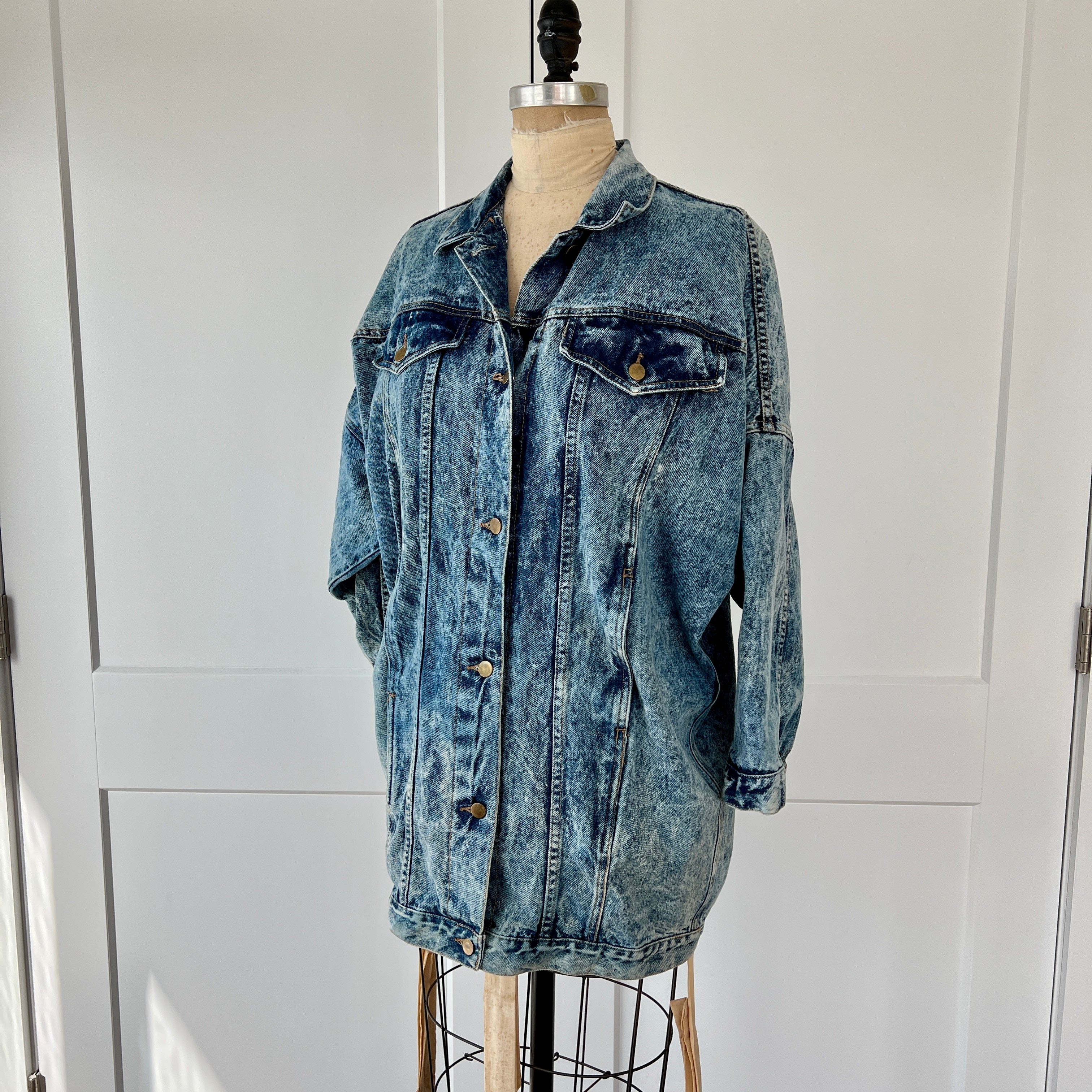 90s Vintage Acid Wash Denim Jacket By Venezia - Image 8