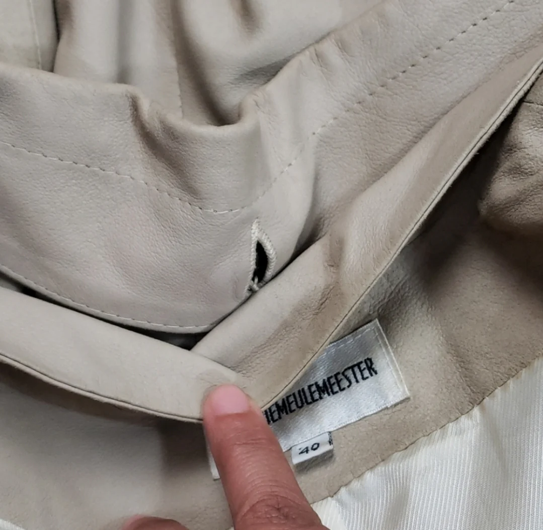 90s Vintage Ann Demeulemeester 100% Leather Jacket By Ann Demeulemeester - Image 8