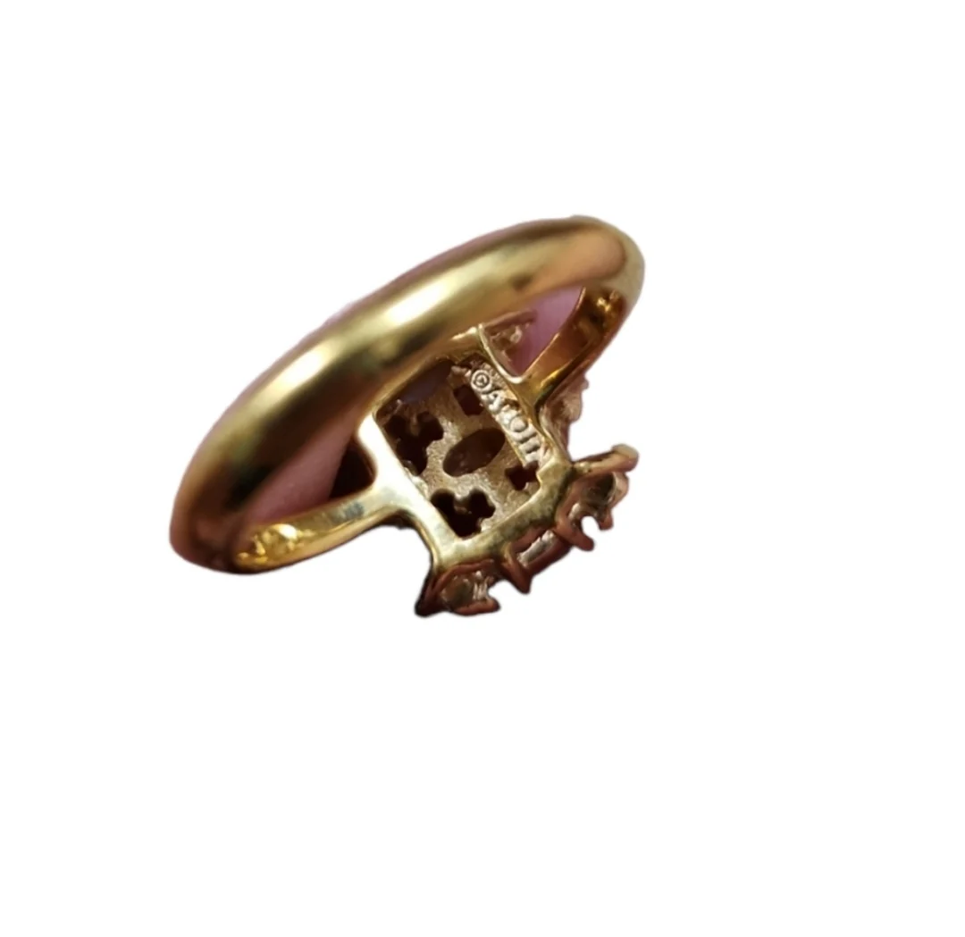 90s Vintage Avon Gold Toned Opalite Ring By Avon - Image 3