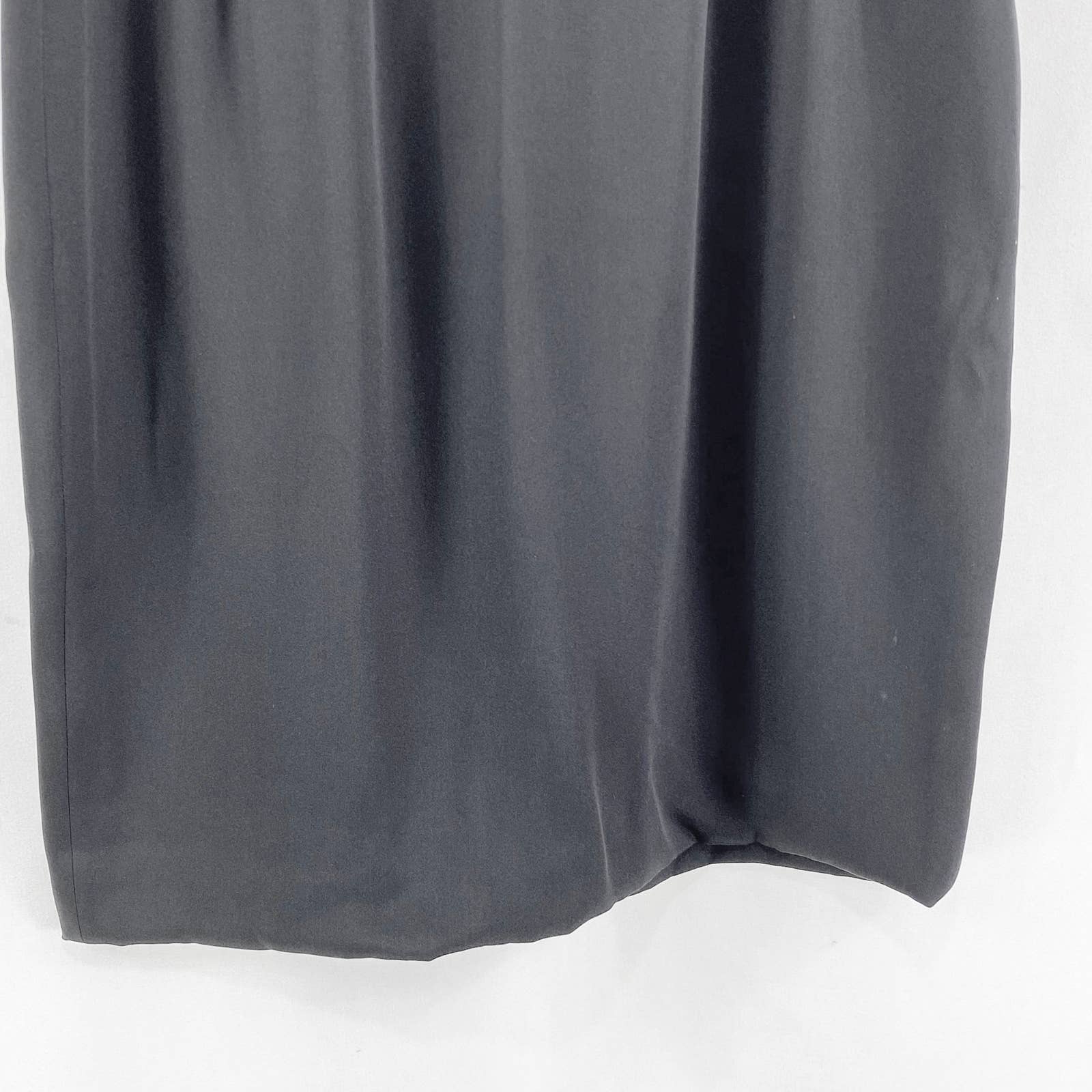 90s Vintage Black 100% Silk Pencil Skirt - Image 7