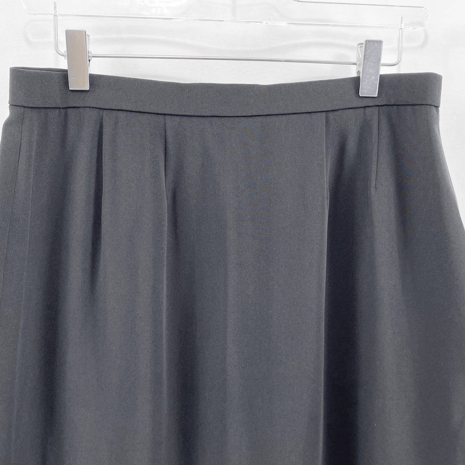 90s Vintage Black 100% Silk Pencil Skirt - Image 8