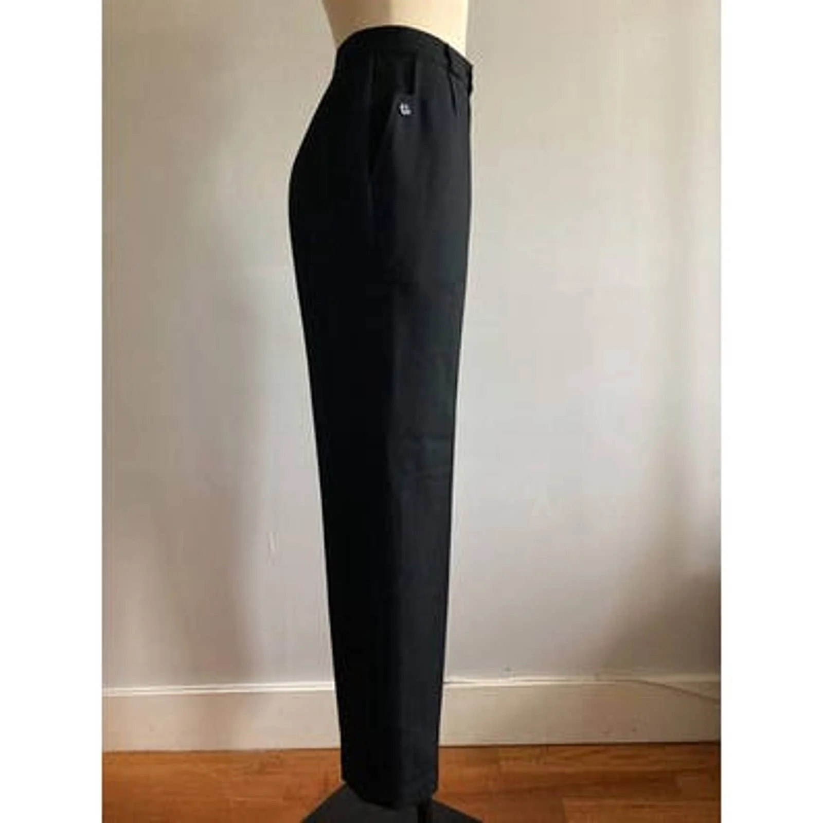 90s Vintage Black Wool Trousers by It's a Classic - Image 5
