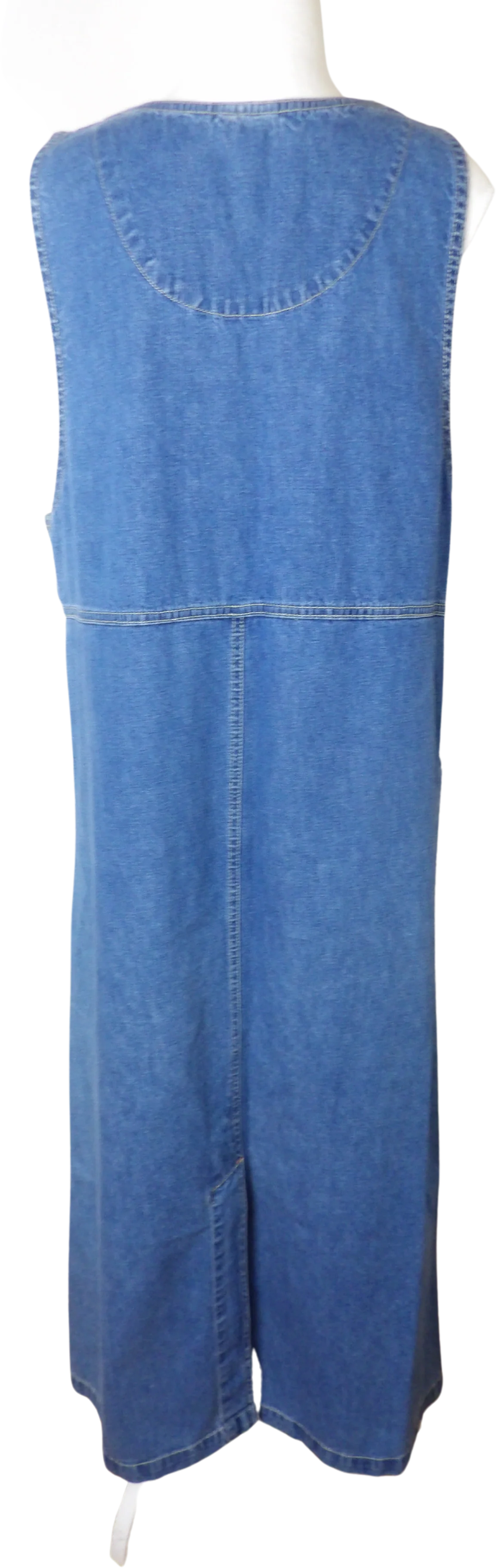 90s Vintage Blue Jean Denim Maxi Jumper / Size 8-10 By White Stag - Image 2