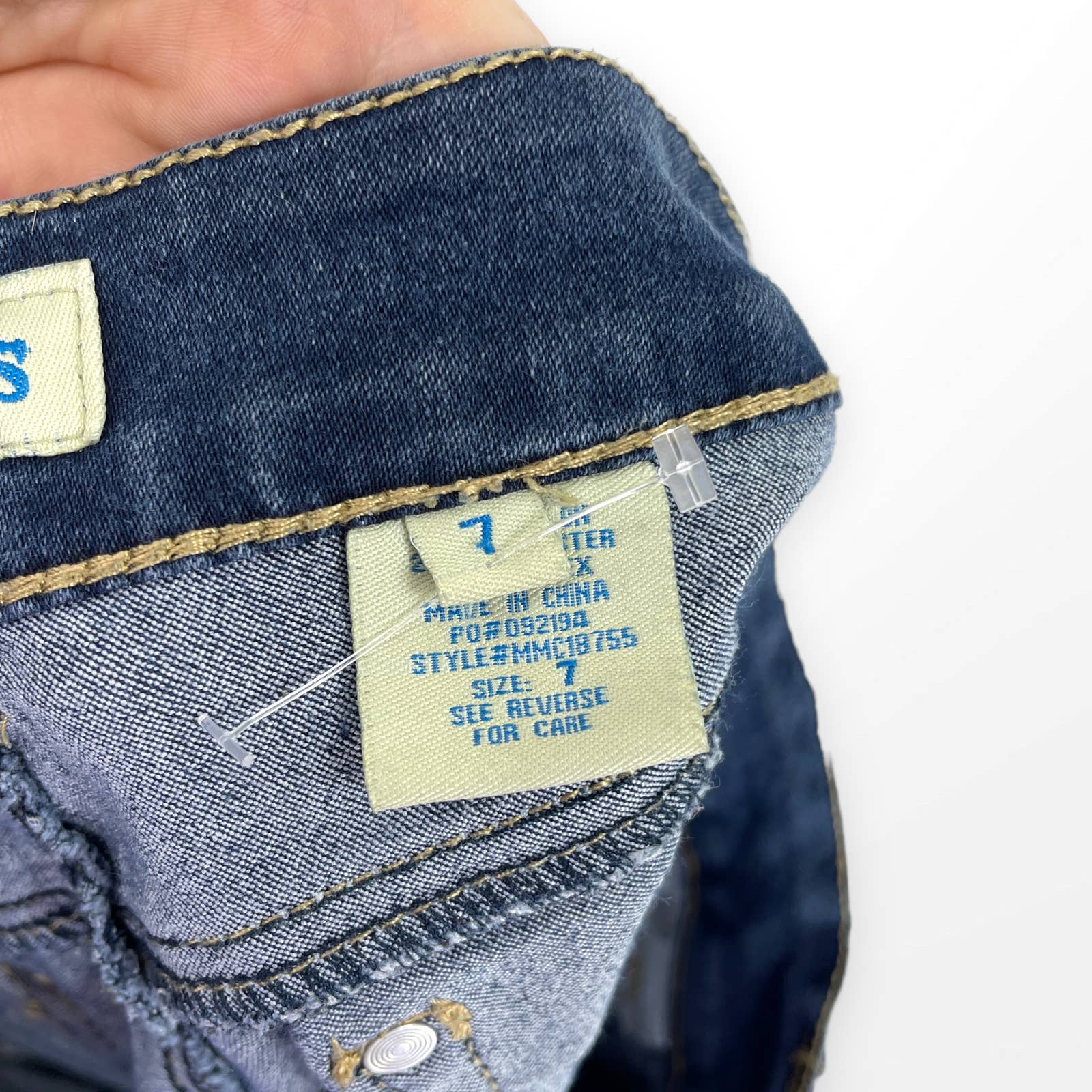 90s Vintage Blue Stretch Jean Cut Off Shorts by Paris Blues - Image 6