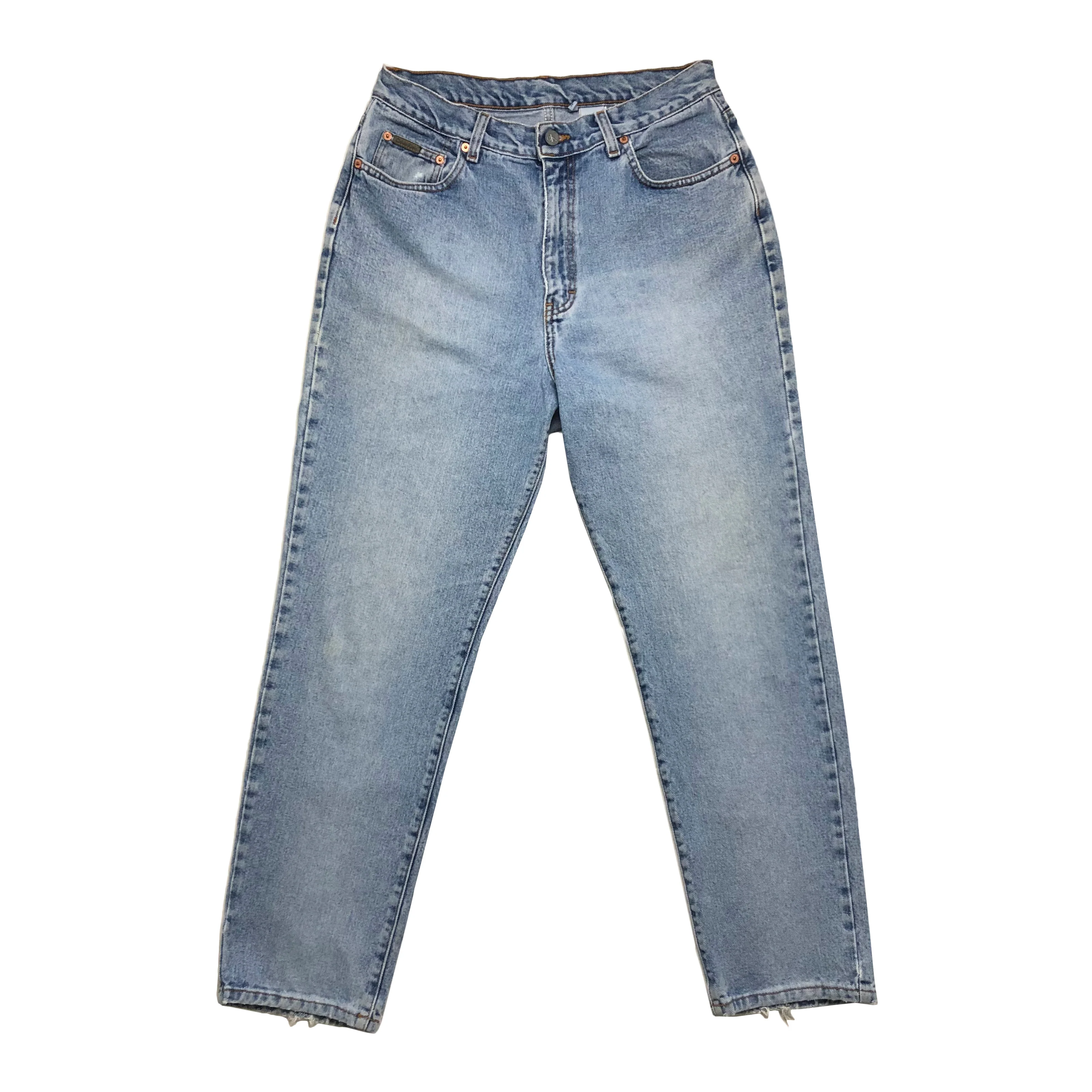 90s Vintage Ck Logo Stonewashed Denim Jeans By Calvin Klein - Image 3