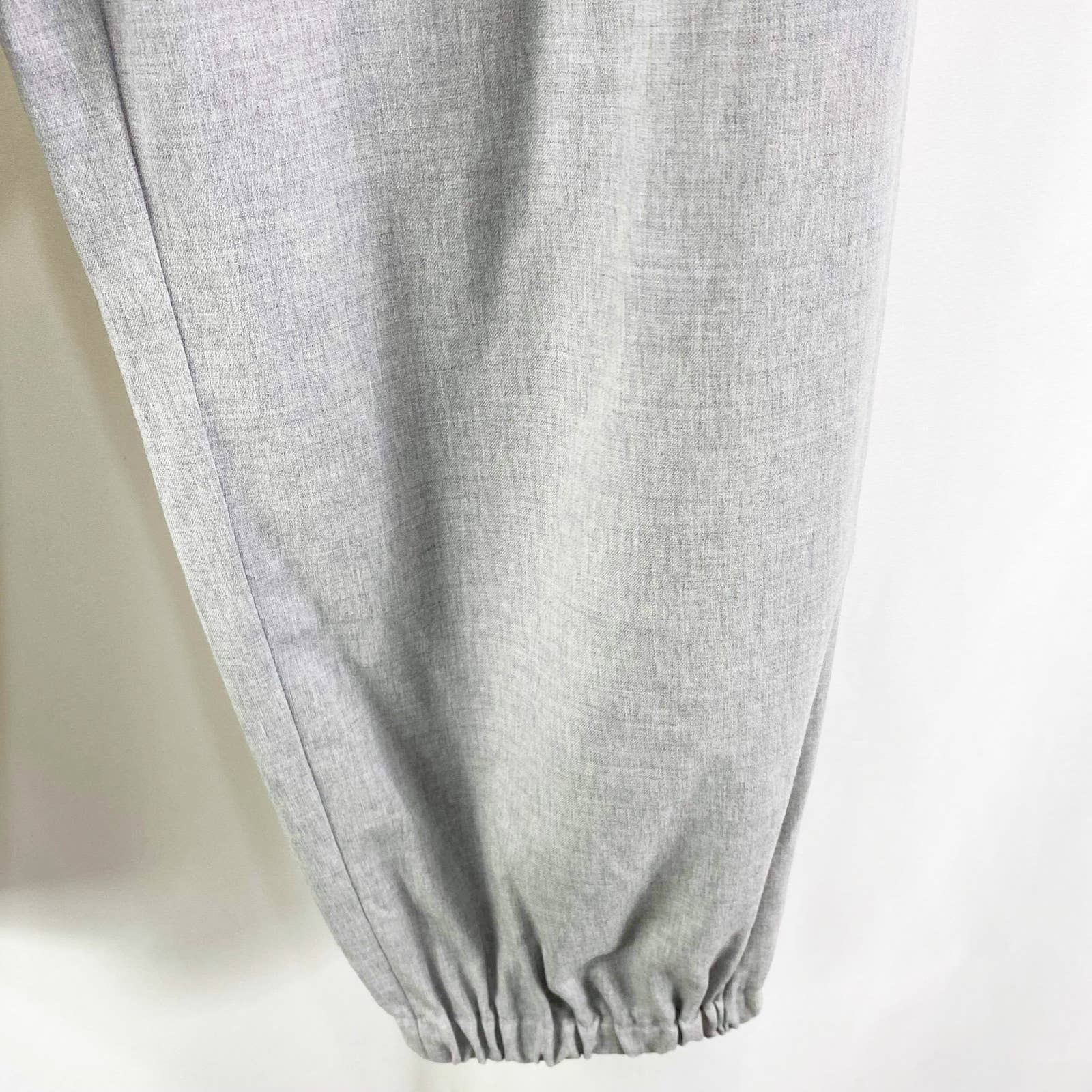 90s Vintage Gray Cropped Palazzo Style Jogger Pants by Valerie Stevens - Image 5