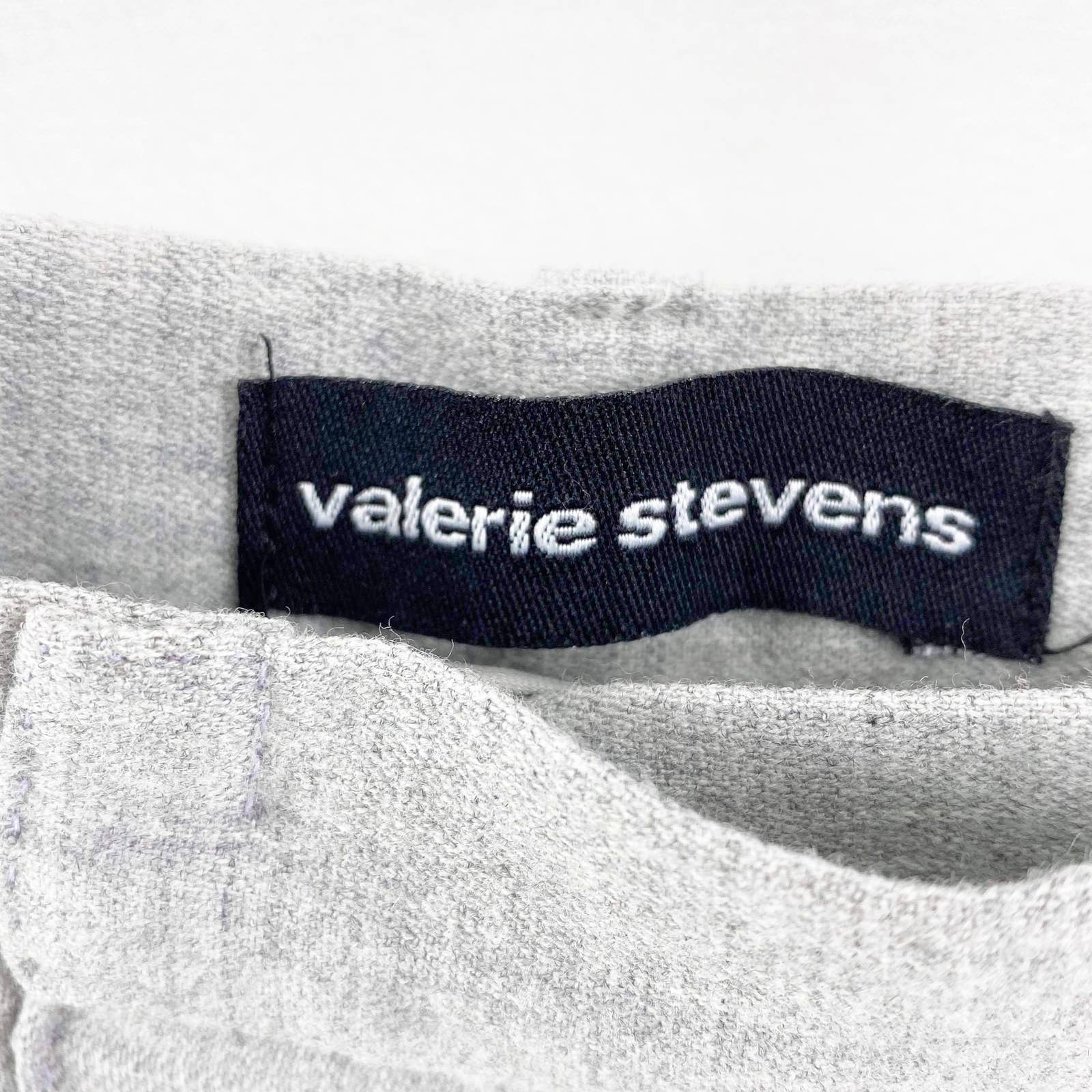 90s Vintage Gray Cropped Palazzo Style Jogger Pants by Valerie Stevens - Image 6