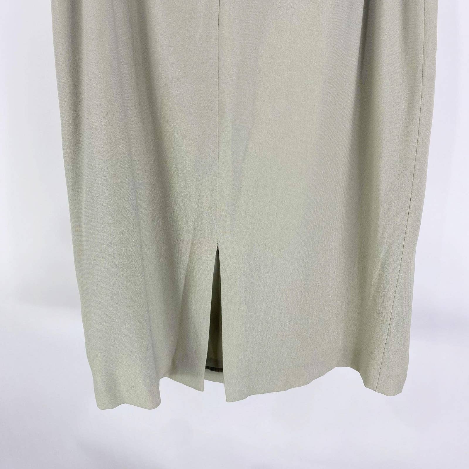 90s Vintage Green Back Slit Pencil Skirt by Zelda - Image 9